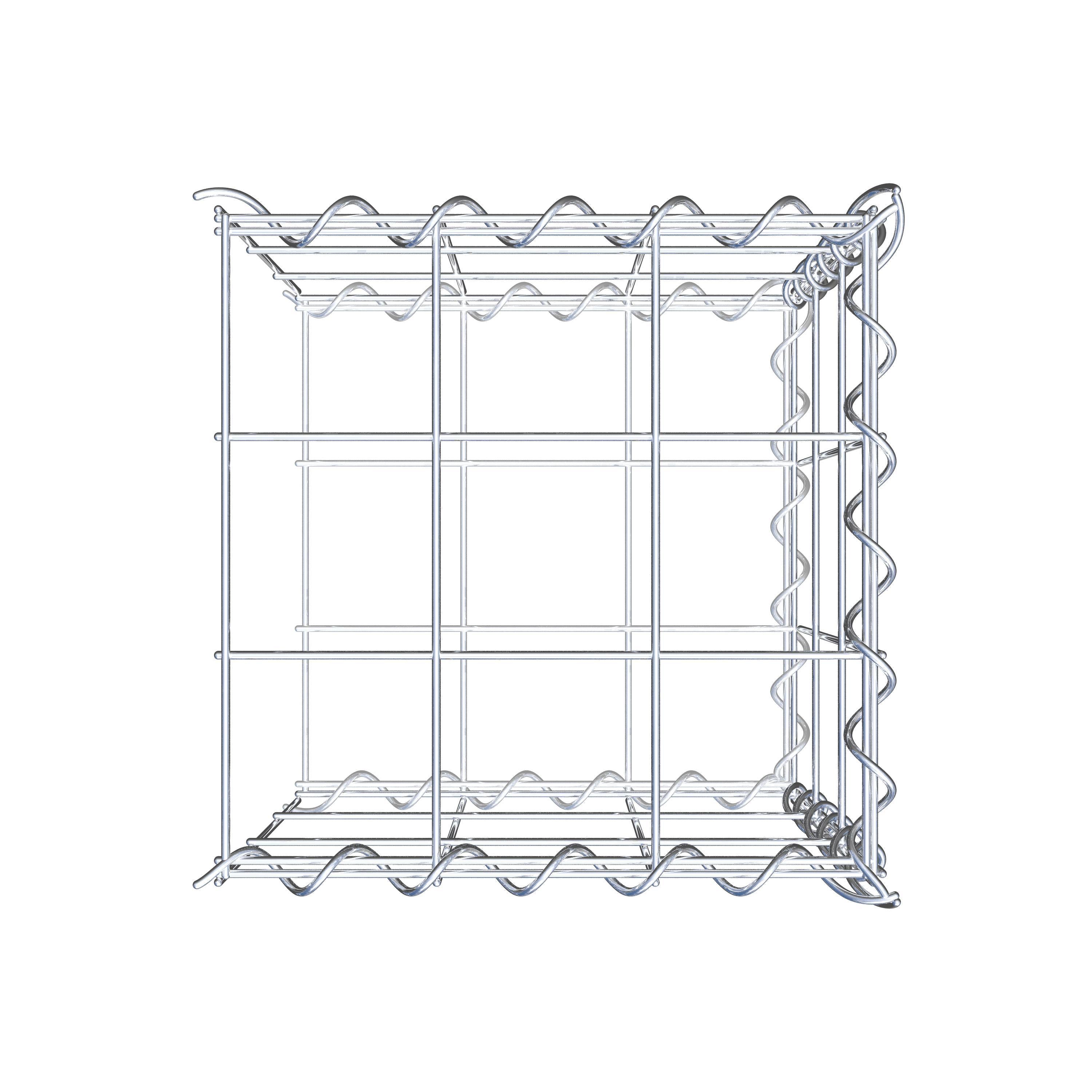 Add-on schanskorf type 2 30 cm x 30 cm x 30 cm (L x H x D), maaswijdte 10 cm x 10 cm, spiraalvormig