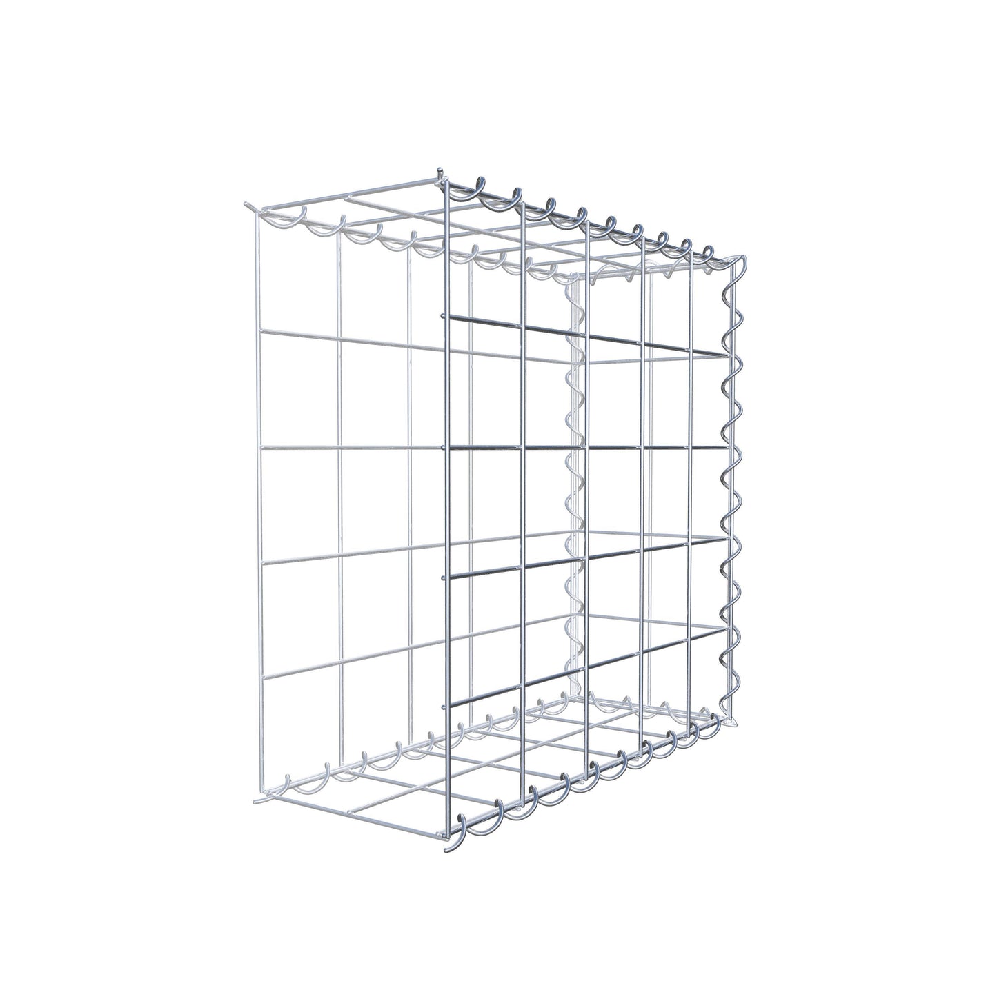Gabião tipo 2 50 cm x 50 cm x 20 cm (C x A x P), malhagem 10 cm x 10 cm, espiral