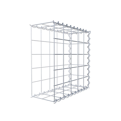 Gabião tipo 2 50 cm x 50 cm x 20 cm (C x A x P), malhagem 10 cm x 10 cm, espiral