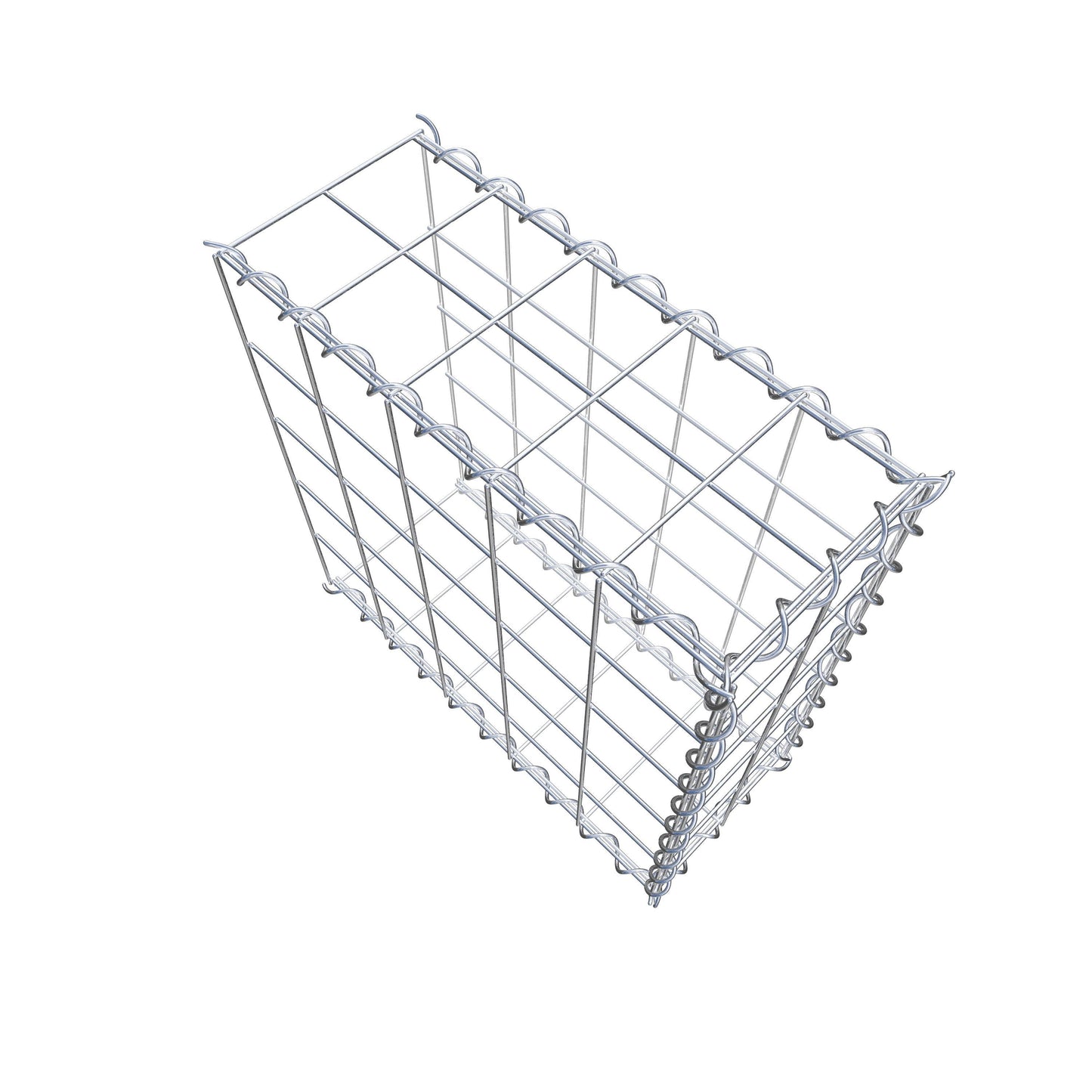 Gabião tipo 2 50 cm x 50 cm x 20 cm (C x A x P), malhagem 10 cm x 10 cm, espiral