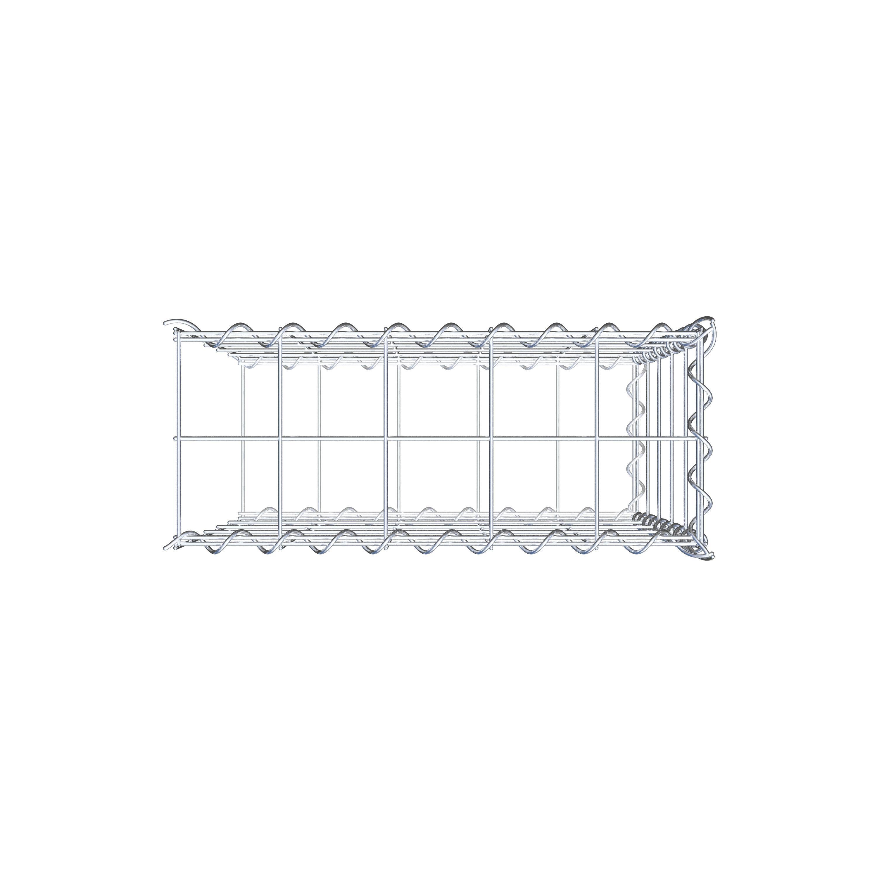 Anbaugabione Typ 2 50 cm x 50 cm x 20 cm (L x H x T), Maschenweite 10 cm x 10 cm, Spirale