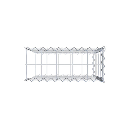 Gabião tipo 2 50 cm x 50 cm x 20 cm (C x A x P), malhagem 10 cm x 10 cm, espiral