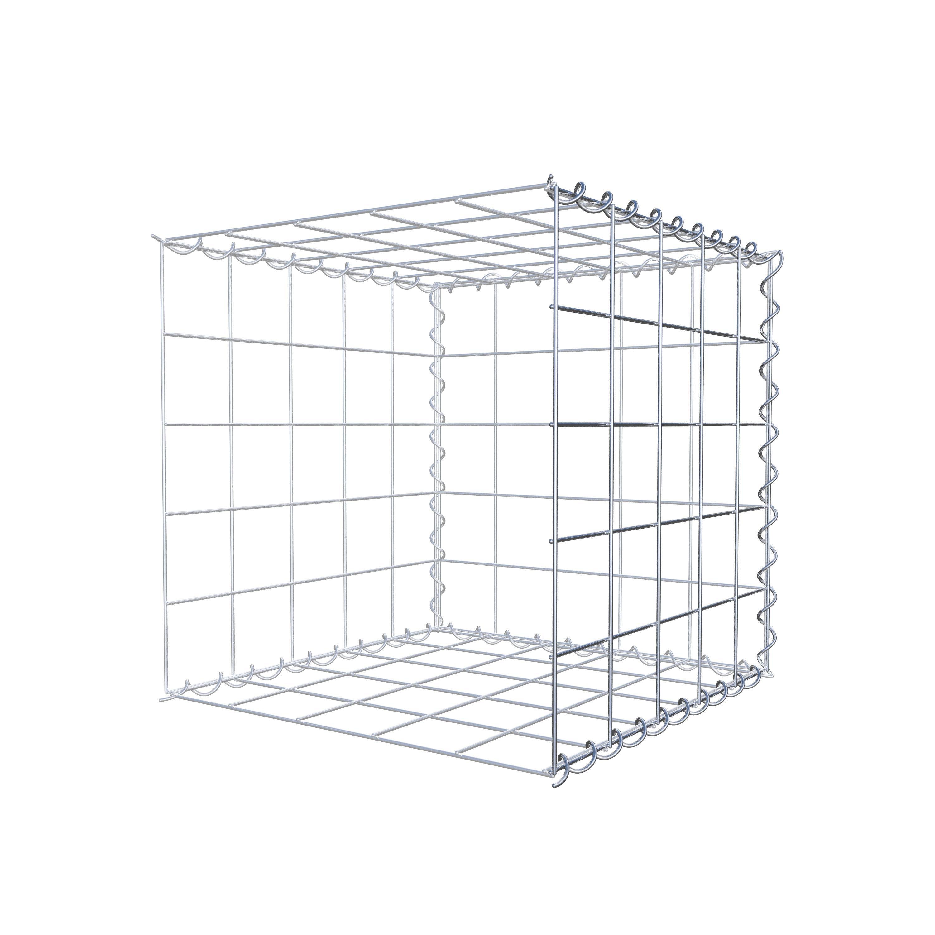 Gabião tipo 2 50 cm x 50 cm x 50 cm (C x A x P), malhagem 10 cm x 10 cm, espiral