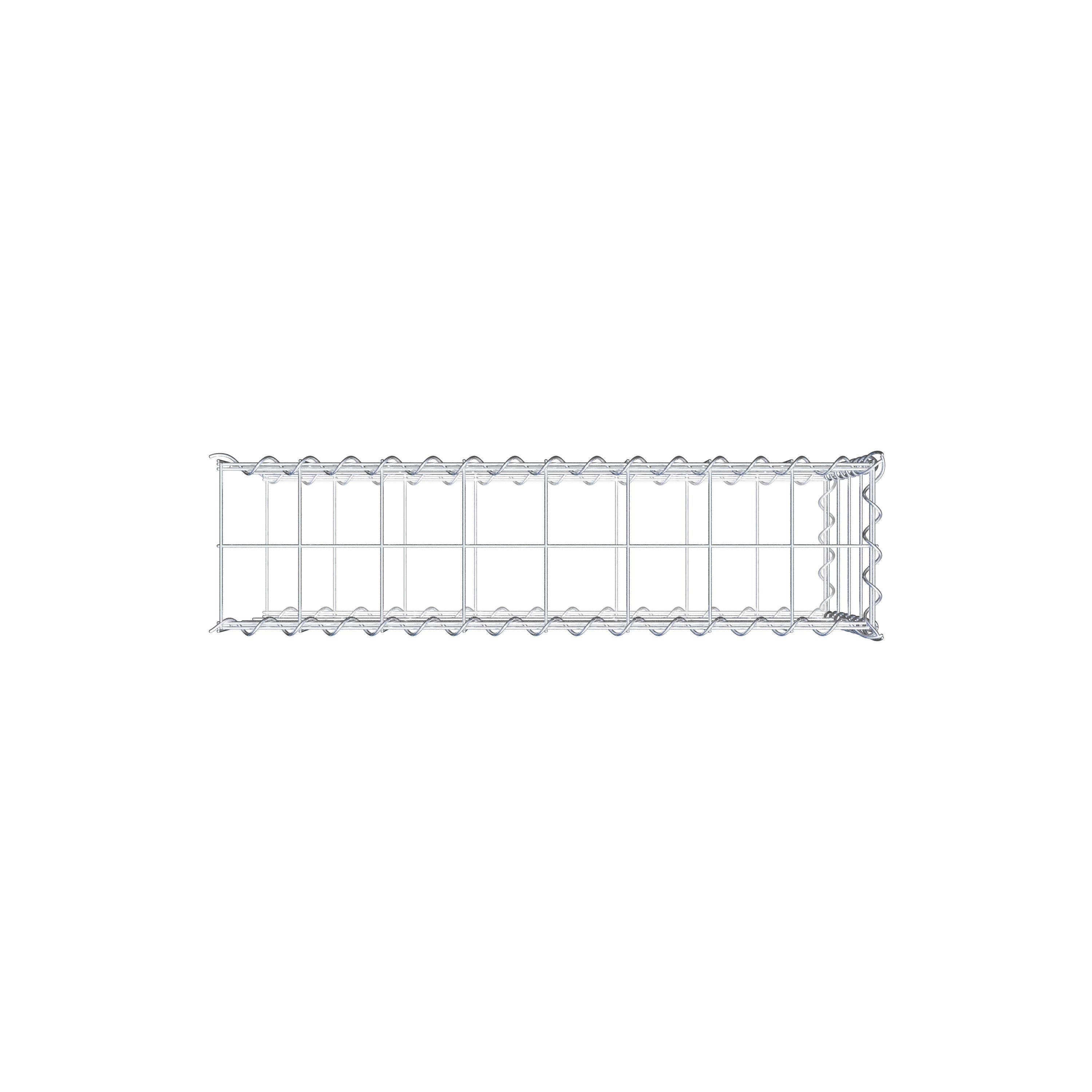 Gabião tipo 2 80 cm x 40 cm x 20 cm (C x A x P), malhagem 10 cm x 10 cm, espiral