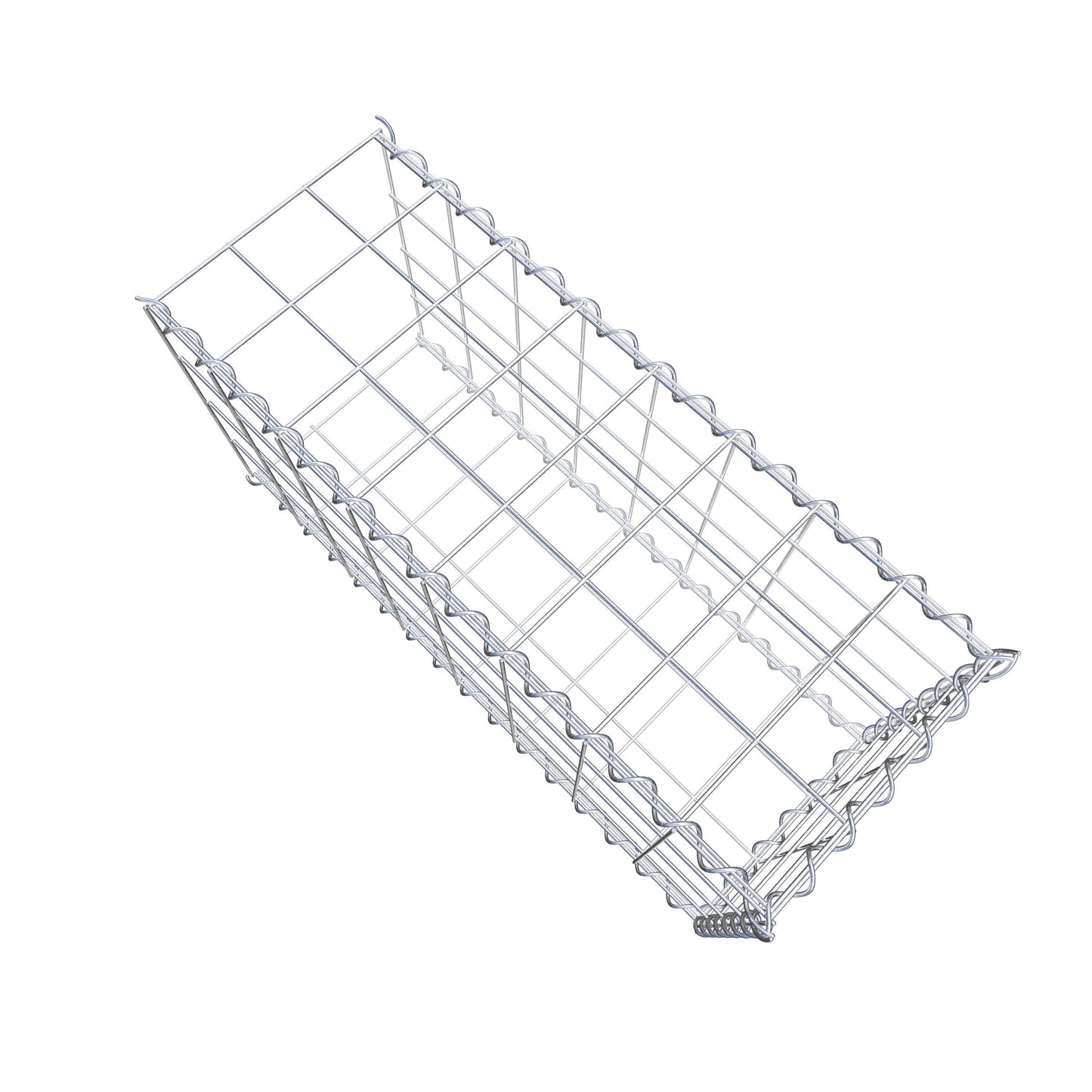 Opvokset gabion type 2 80 cm x 40 cm x 30 cm (L x H x D), maskestørrelse 10 cm x 10 cm, spiral