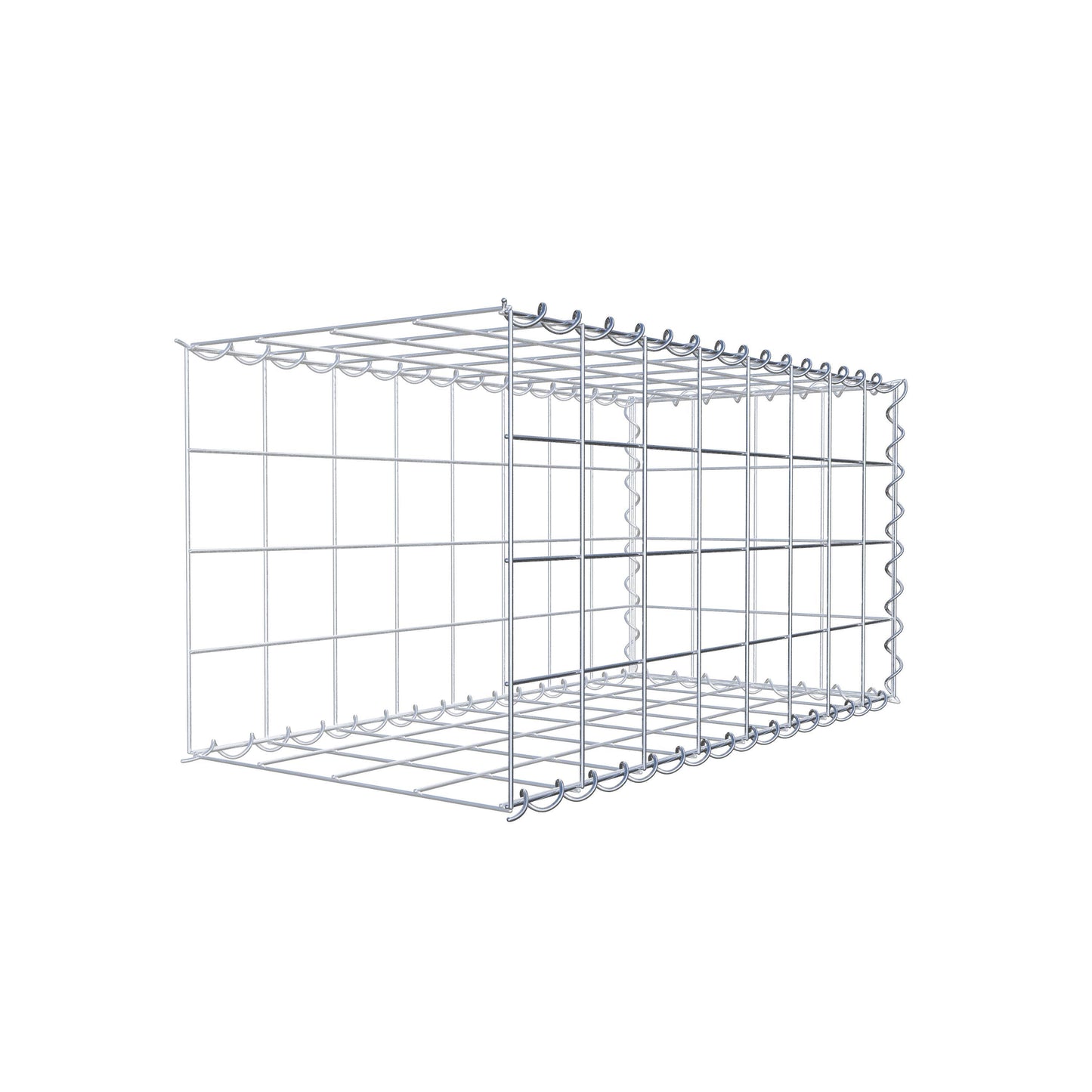 Gabion rapporté type 2 80 cm x 40 cm x 40 cm (L x H x P), mailles 10 cm x 10 cm, spirale