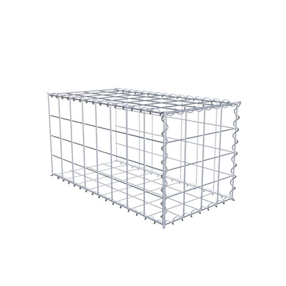 Gabion rapporté type 2 80 cm x 40 cm x 40 cm (L x H x P), mailles 10 cm x 10 cm, spirale