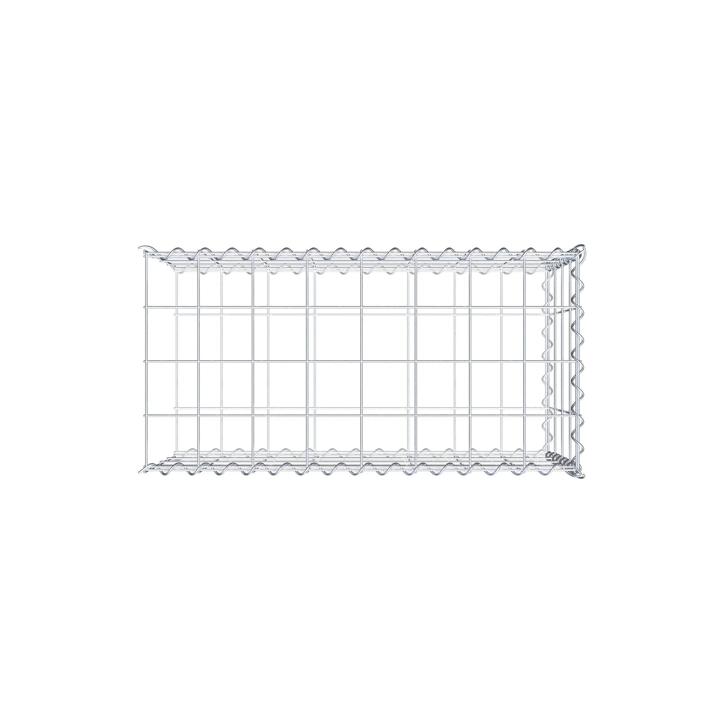 Gabion rapporté type 2 80 cm x 40 cm x 40 cm (L x H x P), mailles 10 cm x 10 cm, spirale