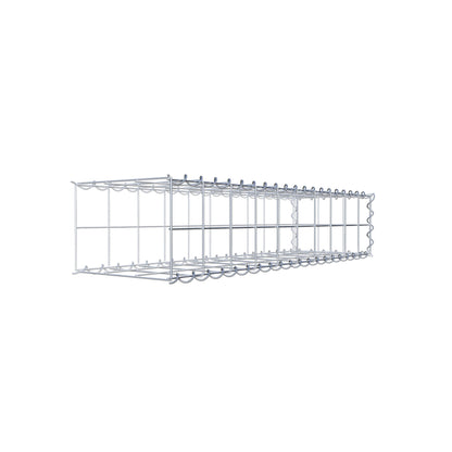 Add-on schanskorf type 2 100 cm x 20 cm x 30 cm (L x H x D), maaswijdte 10 cm x 10 cm, spiraalvormig