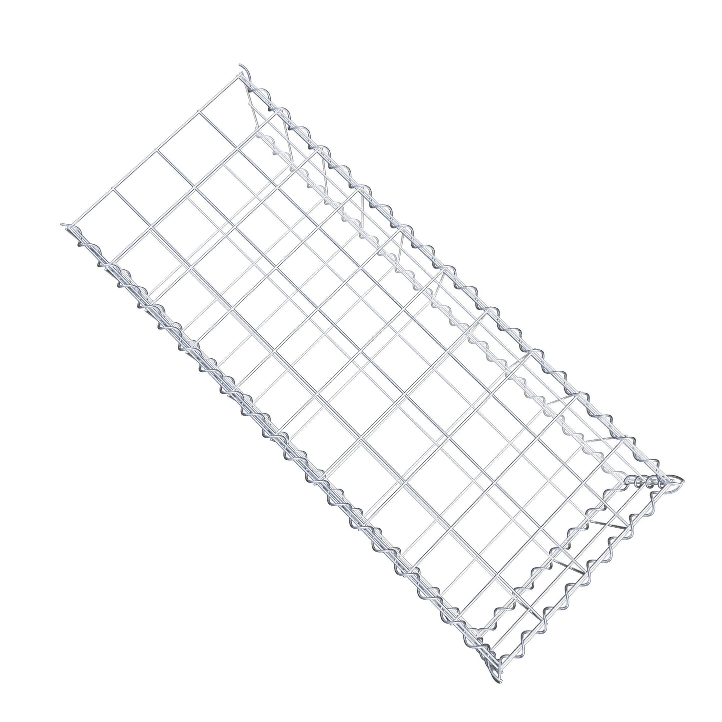 Gabion rapporté type 2 100 cm x 20 cm x 40 cm (L x H x P), mailles 10 cm x 10 cm, spirale