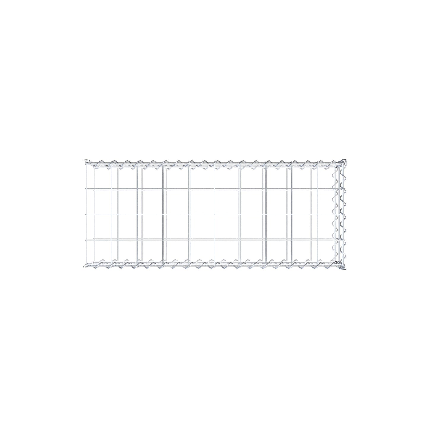 Gabion rapporté type 2 100 cm x 20 cm x 40 cm (L x H x P), mailles 10 cm x 10 cm, spirale