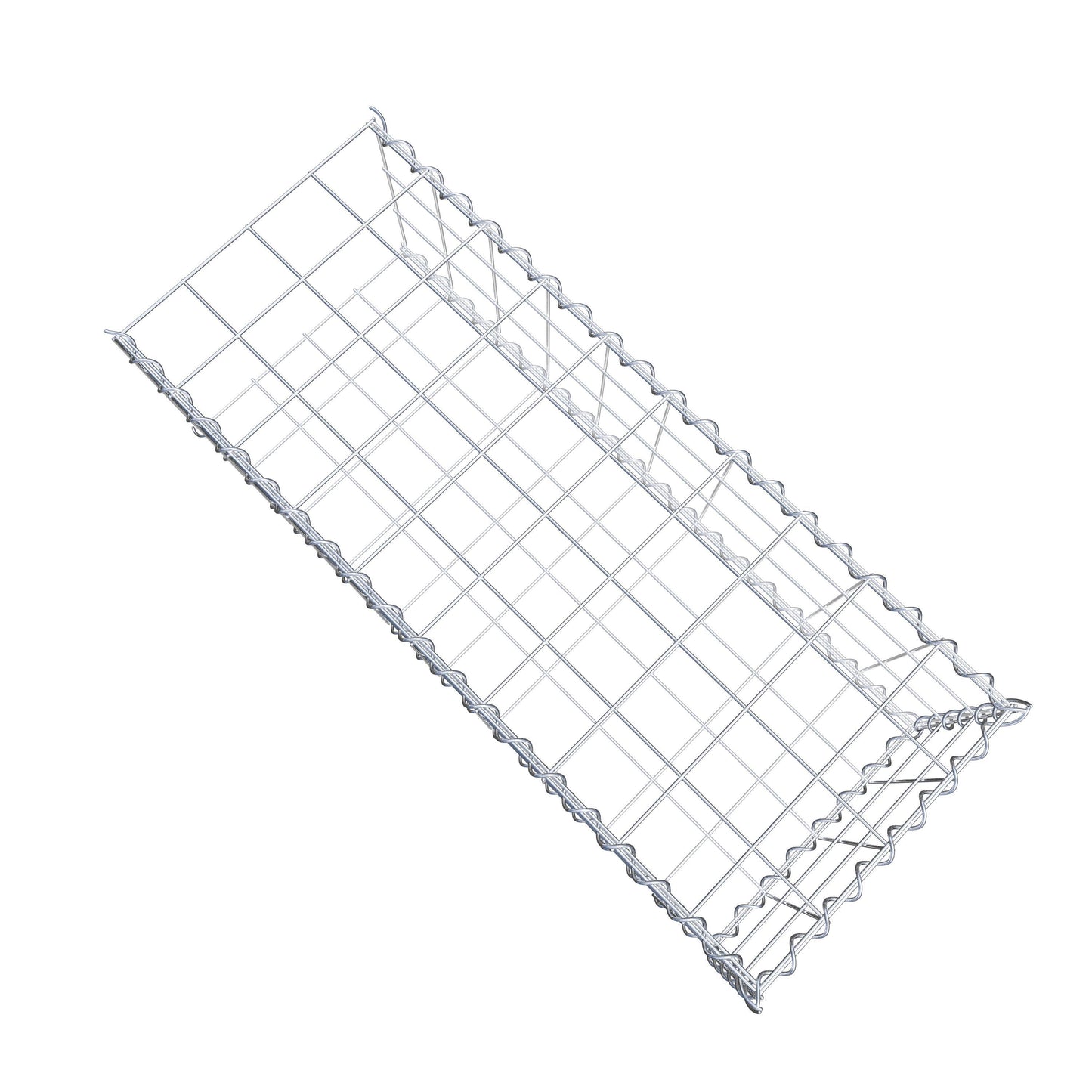 Gabion rapporté type 2 100 cm x 30 cm x 40 cm (L x H x P), mailles 10 cm x 10 cm, spirale