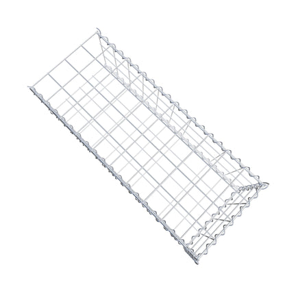 Gabion rapporté type 2 100 cm x 30 cm x 40 cm (L x H x P), mailles 10 cm x 10 cm, spirale
