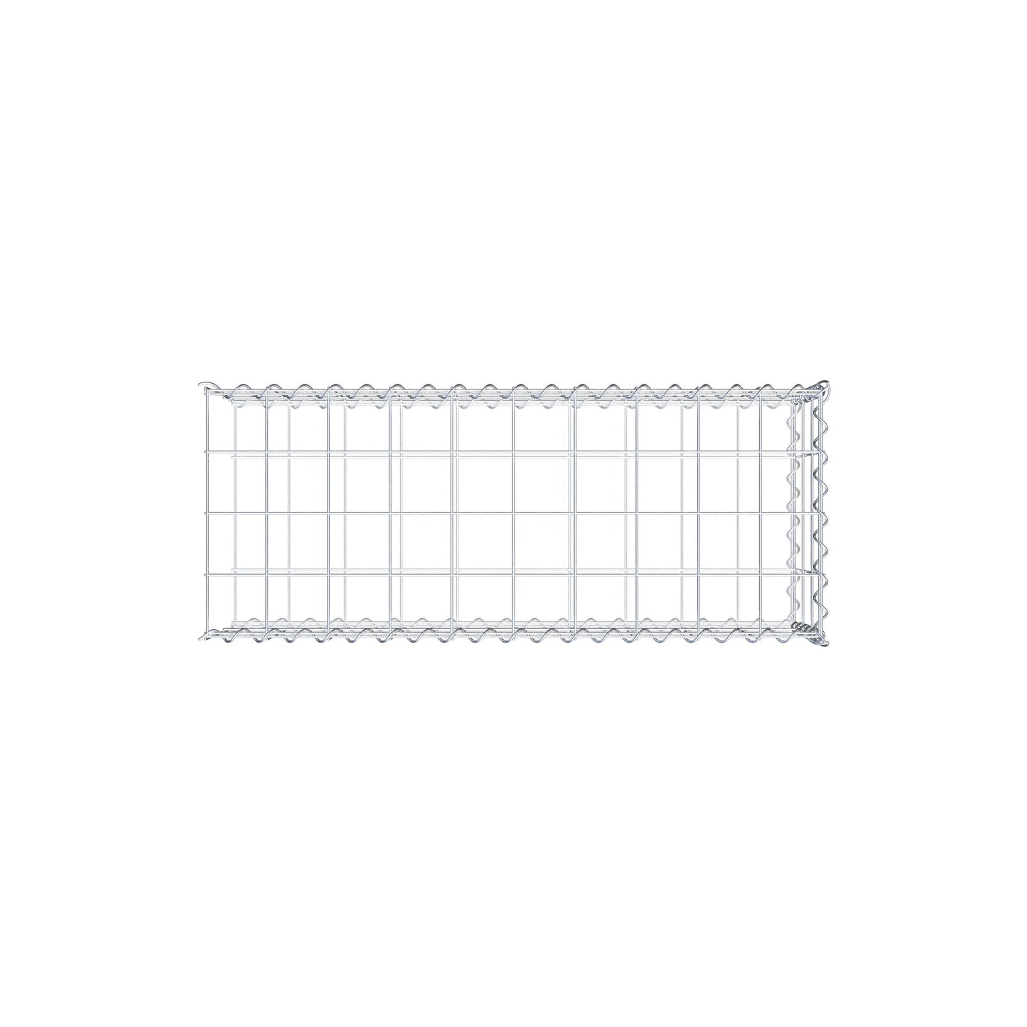 Gabion rapporté type 2 100 cm x 30 cm x 40 cm (L x H x P), mailles 10 cm x 10 cm, spirale