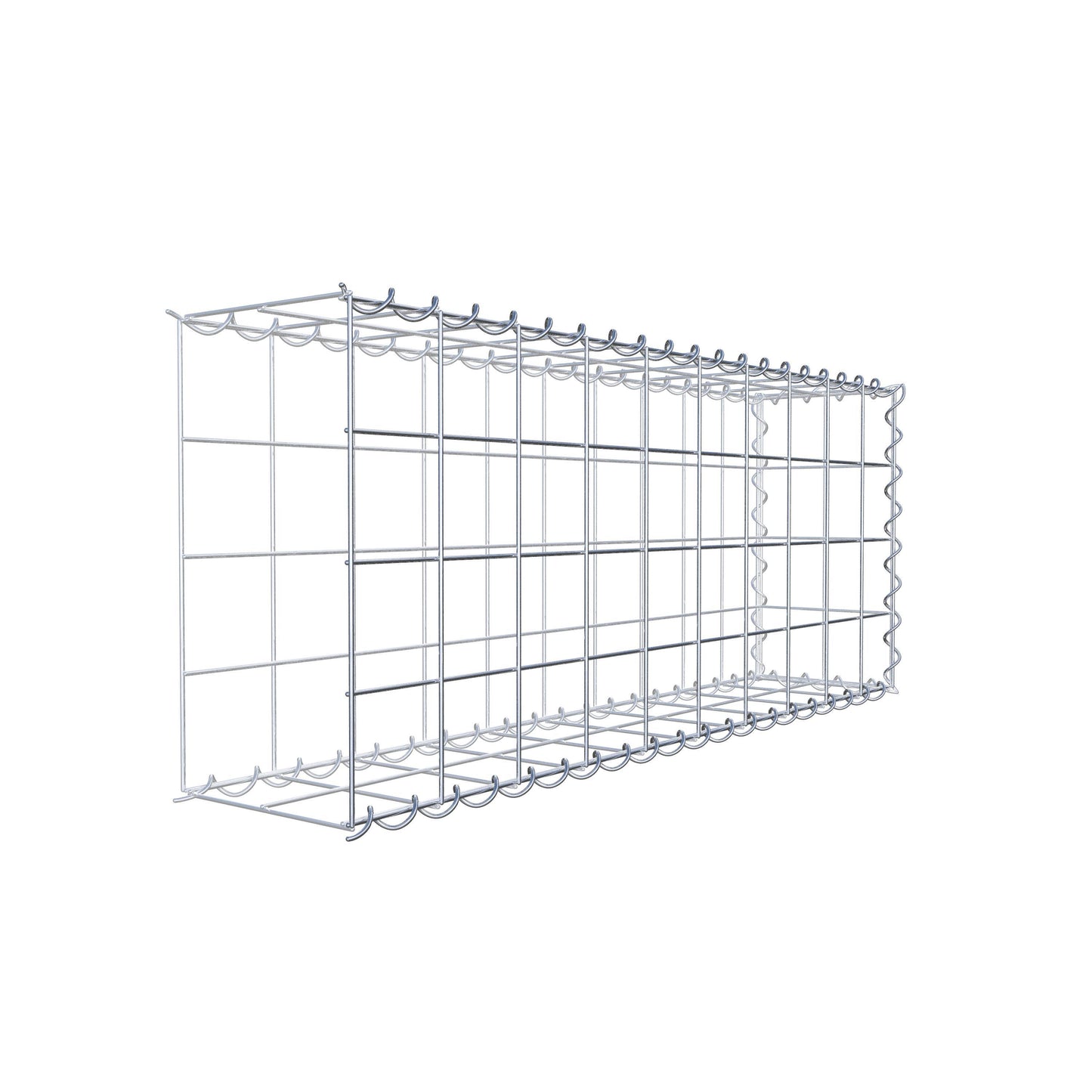 Anbaugabione Typ 2 100 cm x 40 cm x 20 cm (L x H x T), Maschenweite 10 cm x 10 cm, Spirale