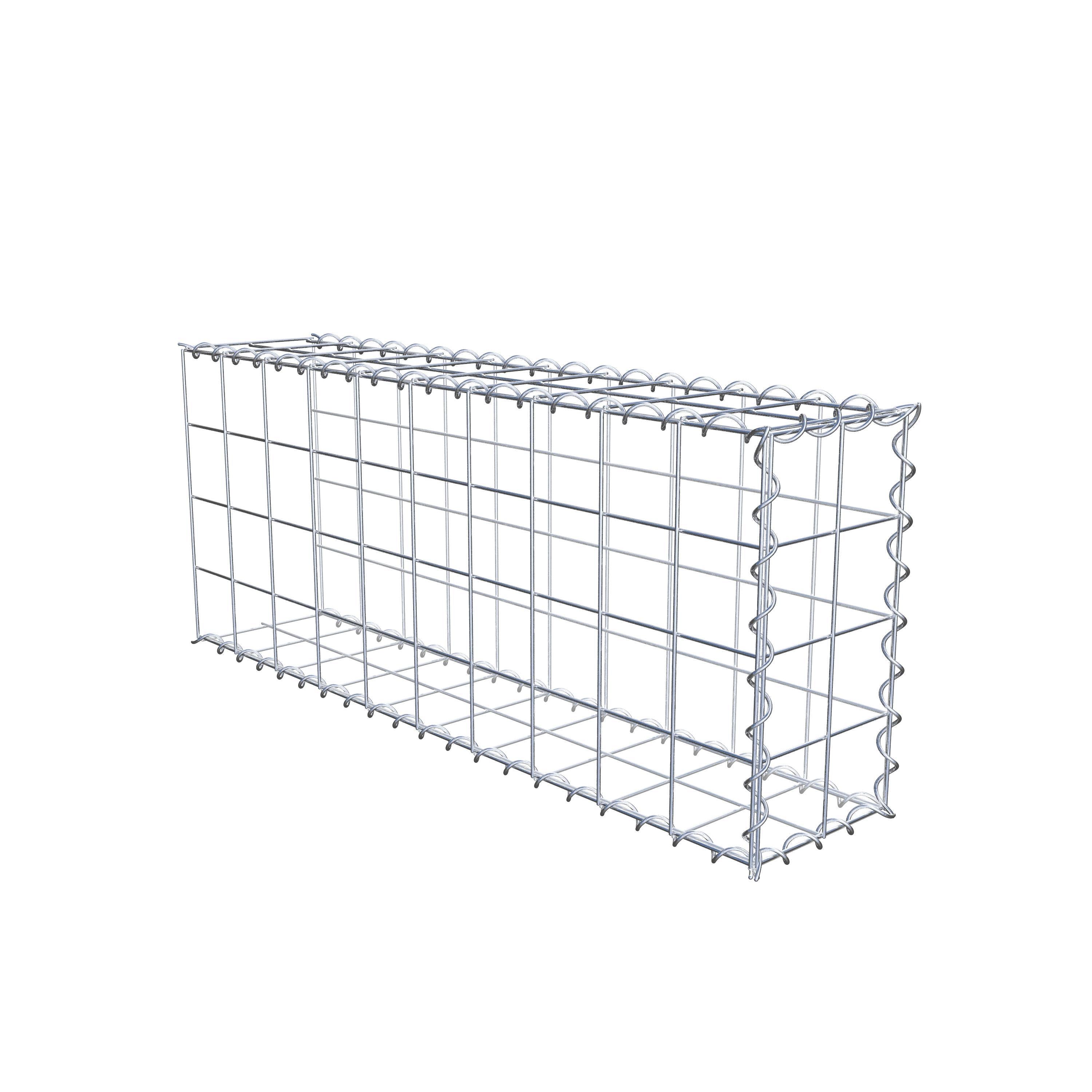 Grown-on gabion type 2 100 cm x 40 cm x 20 cm (L x H x D), mesh size 10 cm x 10 cm, spiral