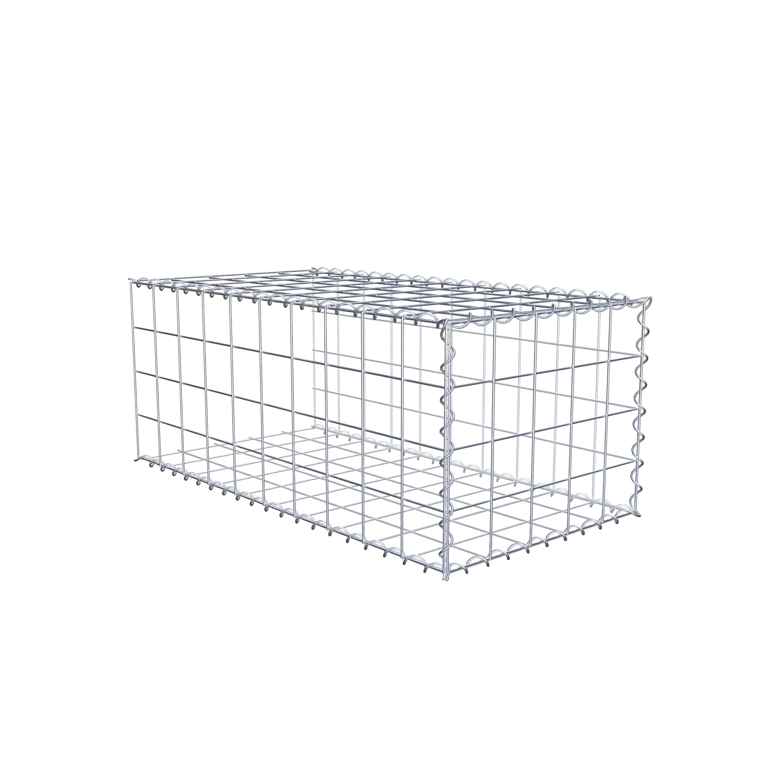 Grown-on gabion type 2 100 cm x 40 cm x 50 cm (L x H x D), mesh size 10 cm x 10 cm, spiral