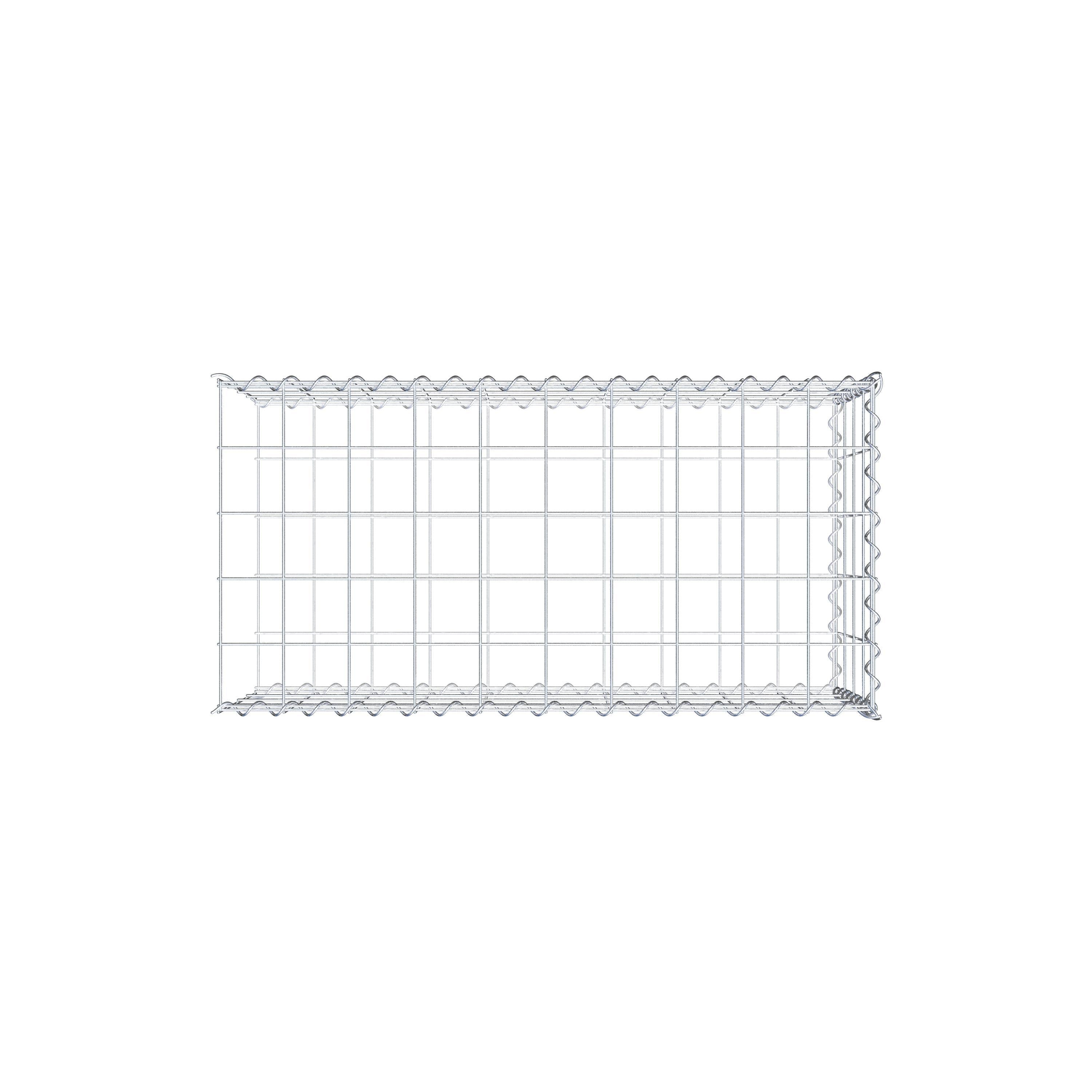 Grown-on gabion type 2 100 cm x 40 cm x 50 cm (L x H x D), mesh size 10 cm x 10 cm, spiral