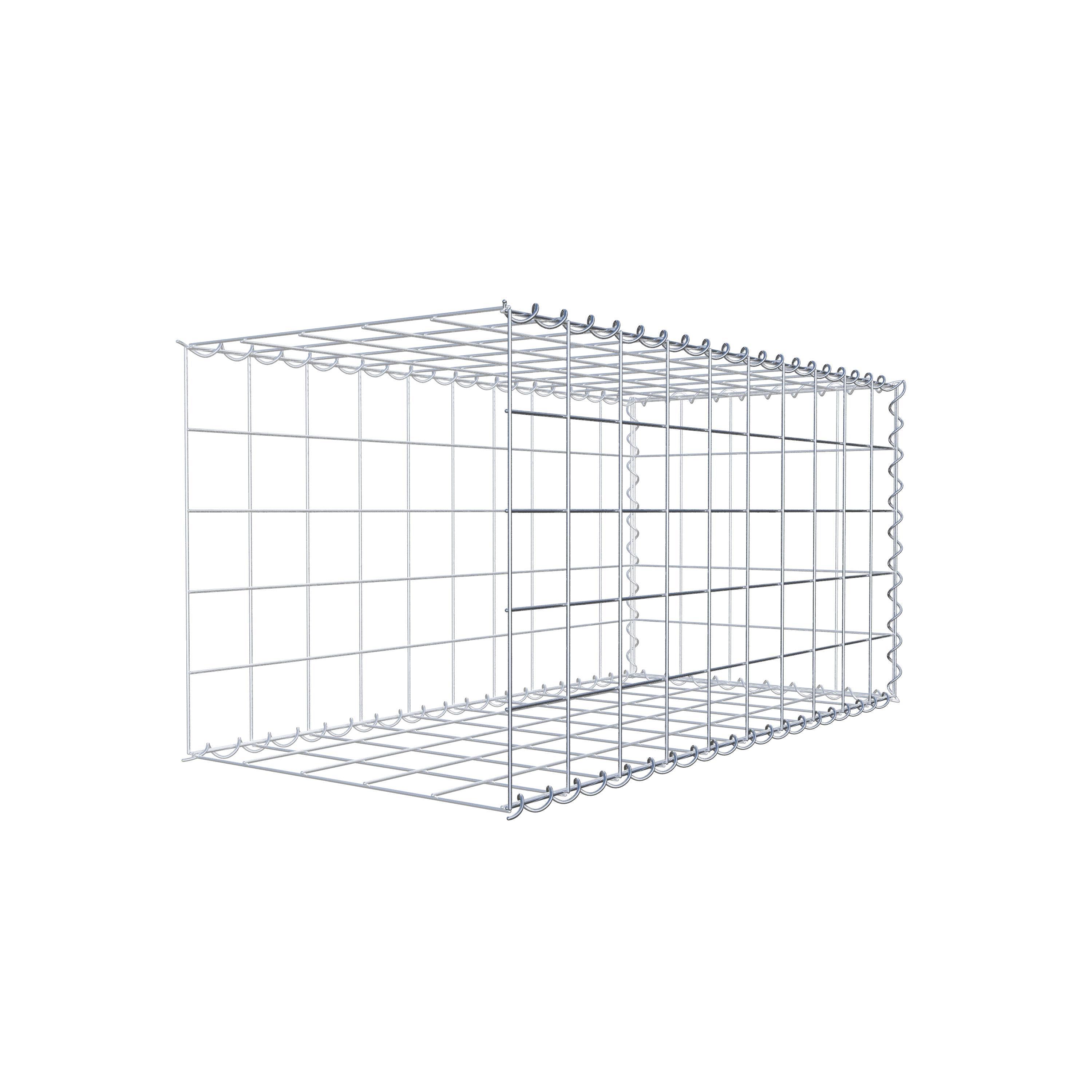 Gabião tipo 2 100 cm x 50 cm x 50 cm (C x A x P), malhagem 10 cm x 10 cm, espiral