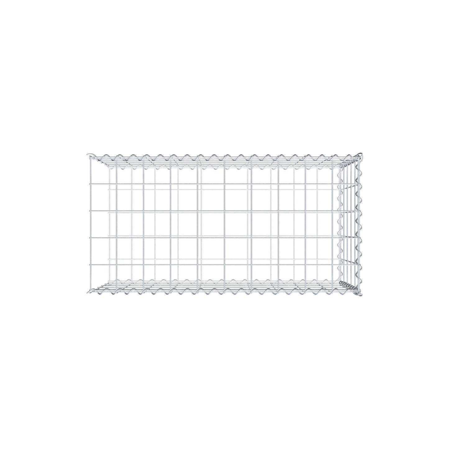 Extra gabion typ 2 100 cm x 50 cm x 50 cm (L x H x D), maskstorlek 10 cm x 10 cm, spiral