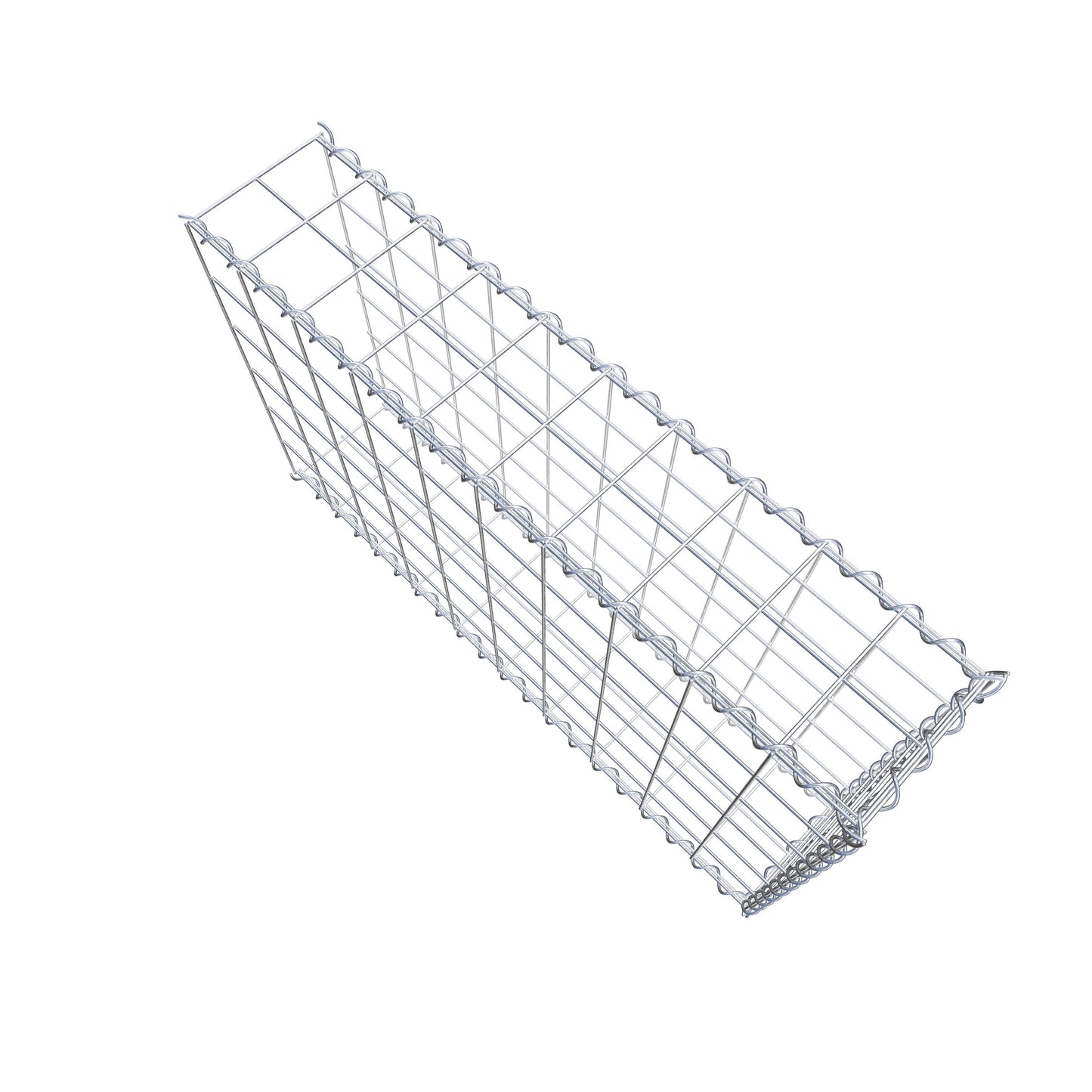 Gabion rapporté type 2 100 cm x 60 cm x 20 cm (L x H x P), mailles 10 cm x 10 cm, spirale