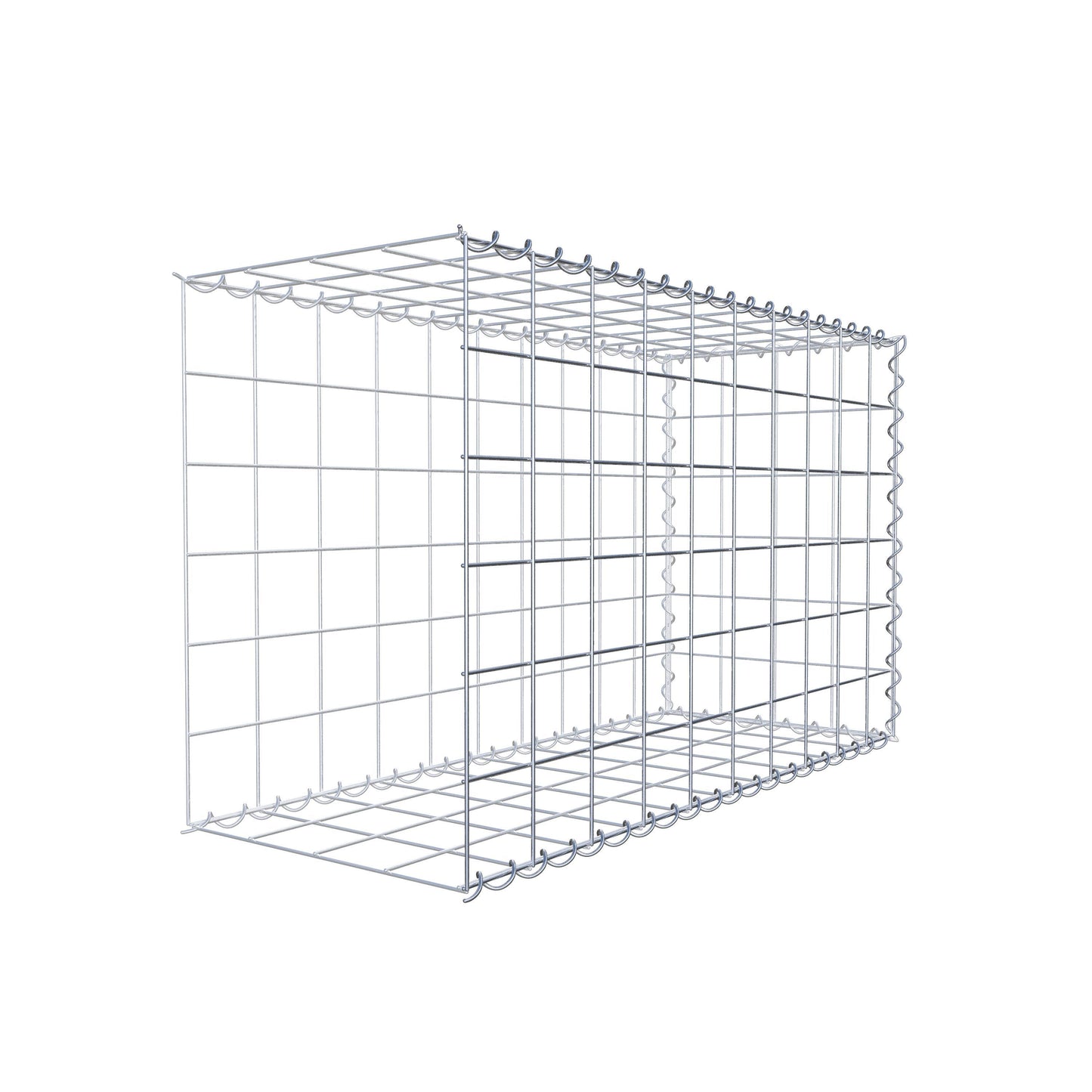 Gabion rapporté type 2 100 cm x 60 cm x 40 cm (L x H x P), mailles 10 cm x 10 cm, spirale