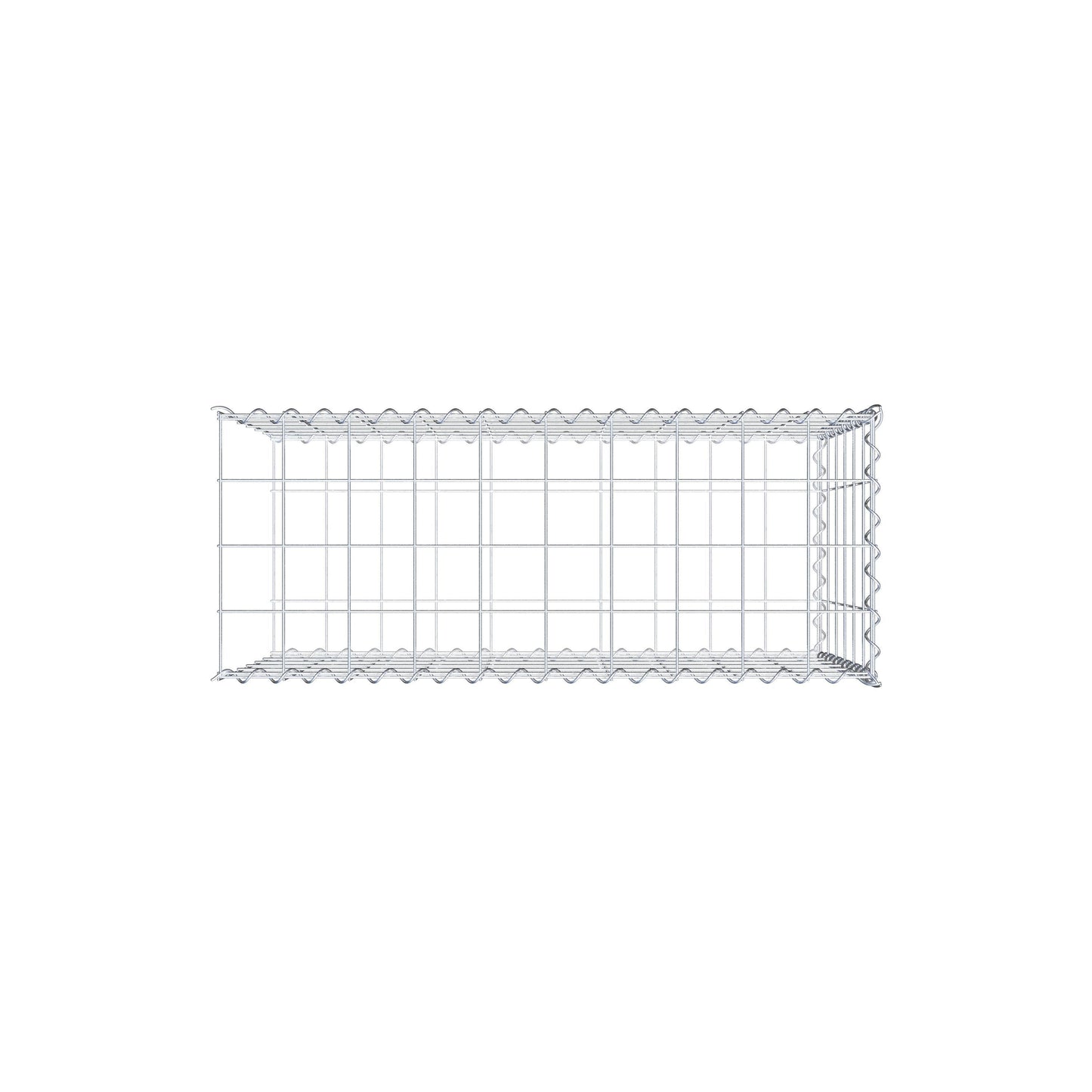 Gabion rapporté type 2 100 cm x 60 cm x 40 cm (L x H x P), mailles 10 cm x 10 cm, spirale