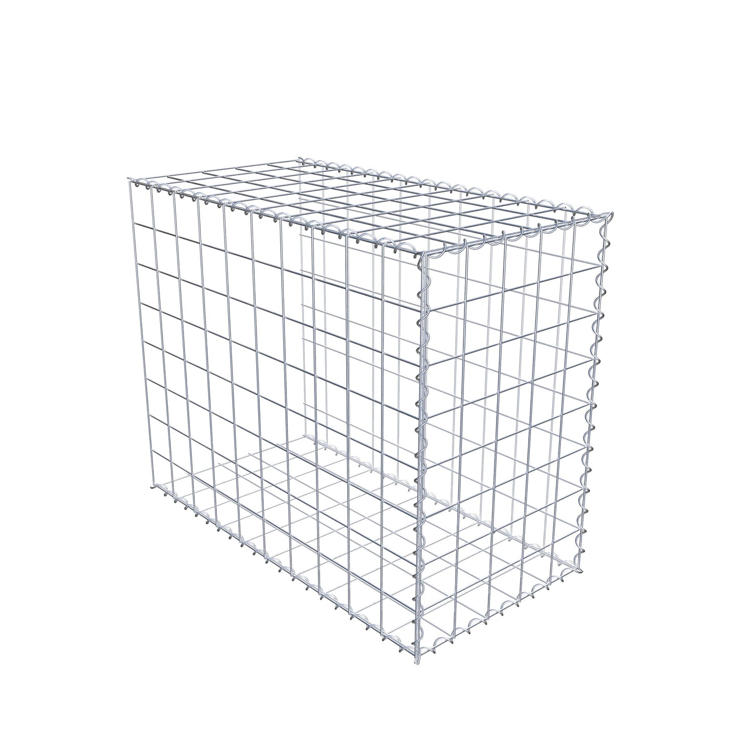 Gabion rapporté type 2 100 cm x 80 cm x 50 cm (L x H x P), mailles 10 cm x 10 cm, spirale