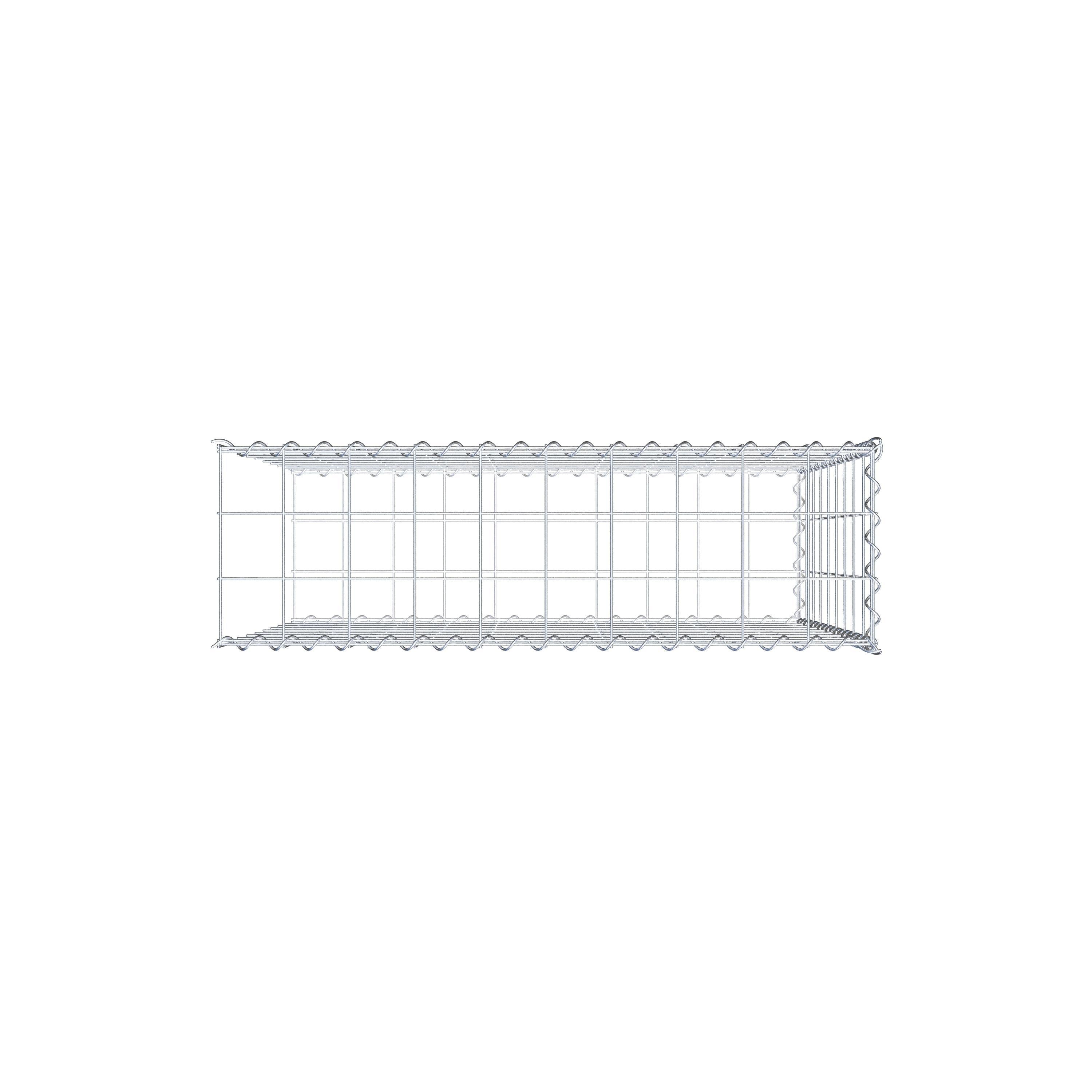 Anbaugabione Typ 2 100 cm x 90 cm x 30 cm (L x H x T), Maschenweite 10 cm x 10 cm, Spirale