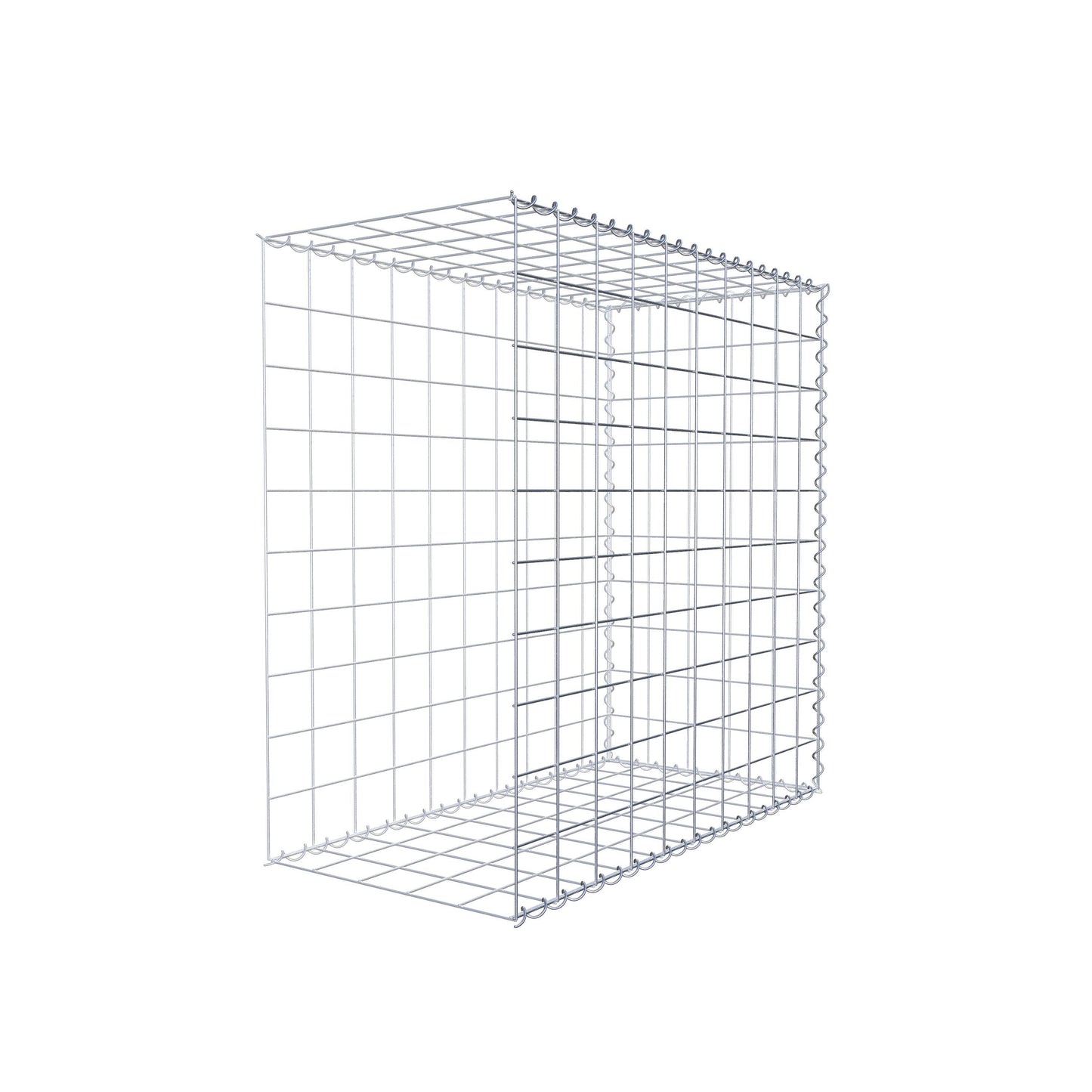 Gabion rapporté type 2 100 cm x 100 cm x 50 cm (L x H x P), mailles 10 cm x 10 cm, spirale