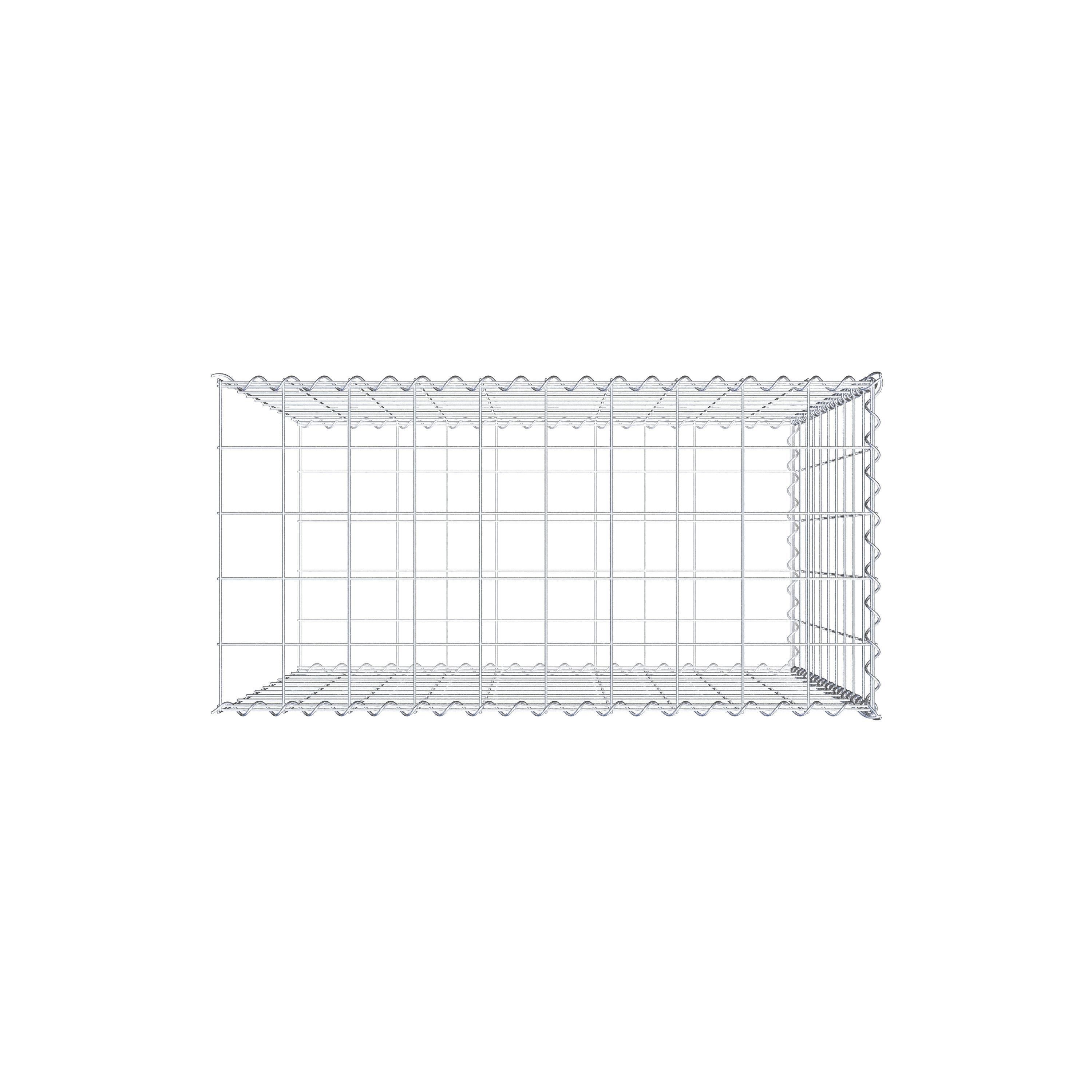 Add-on schanskorf type 2 100 cm x 100 cm x 50 cm (L x H x D), maaswijdte 10 cm x 10 cm, spiraal