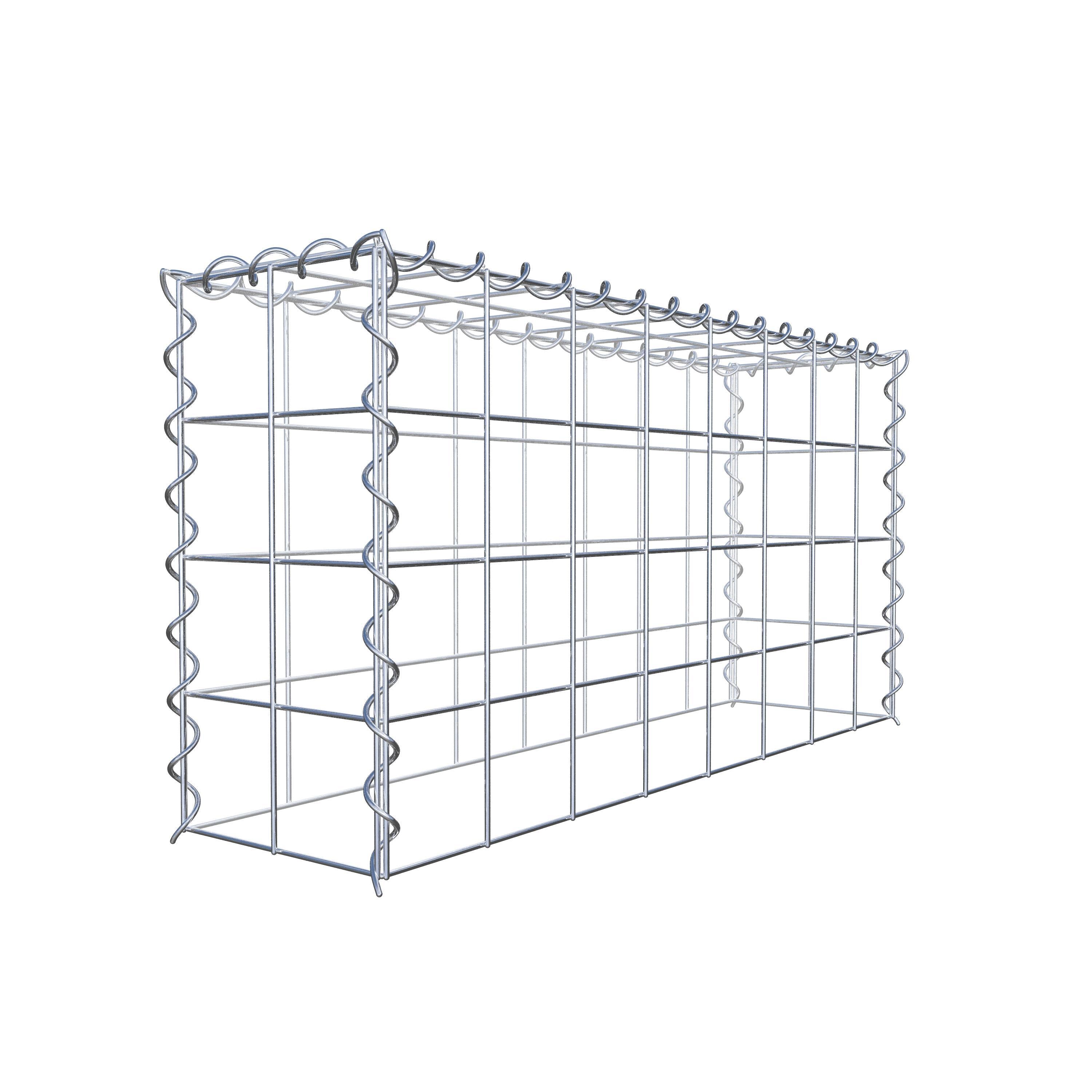 Gabião tipo 3 80 cm x 40 cm x 20 cm (C x A x P), malhagem 10 cm x 10 cm, espiral