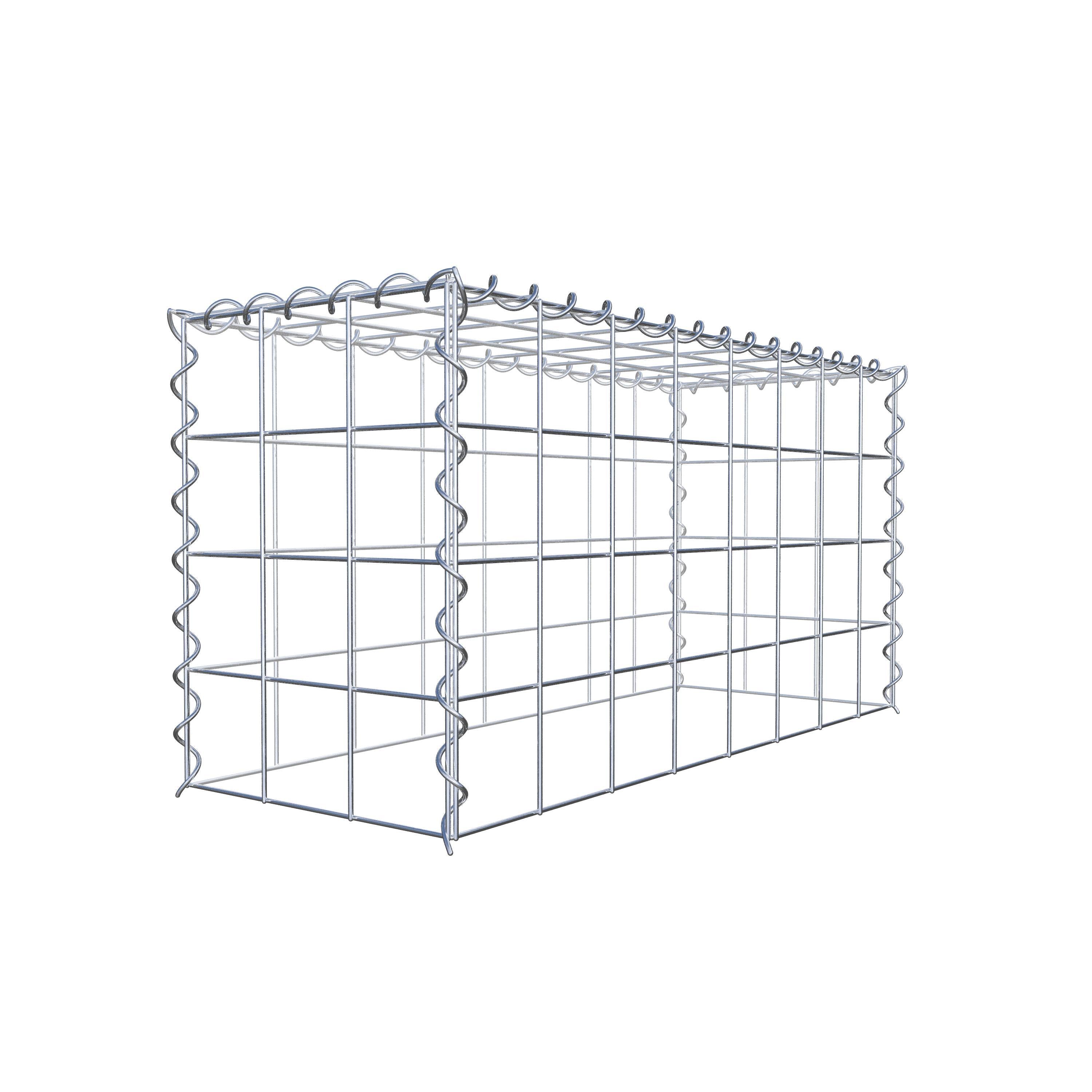 Anbaugabione Typ 3 80 cm x 40 cm x 30 cm (L x H x T), Maschenweite 10 cm x 10 cm, Spirale