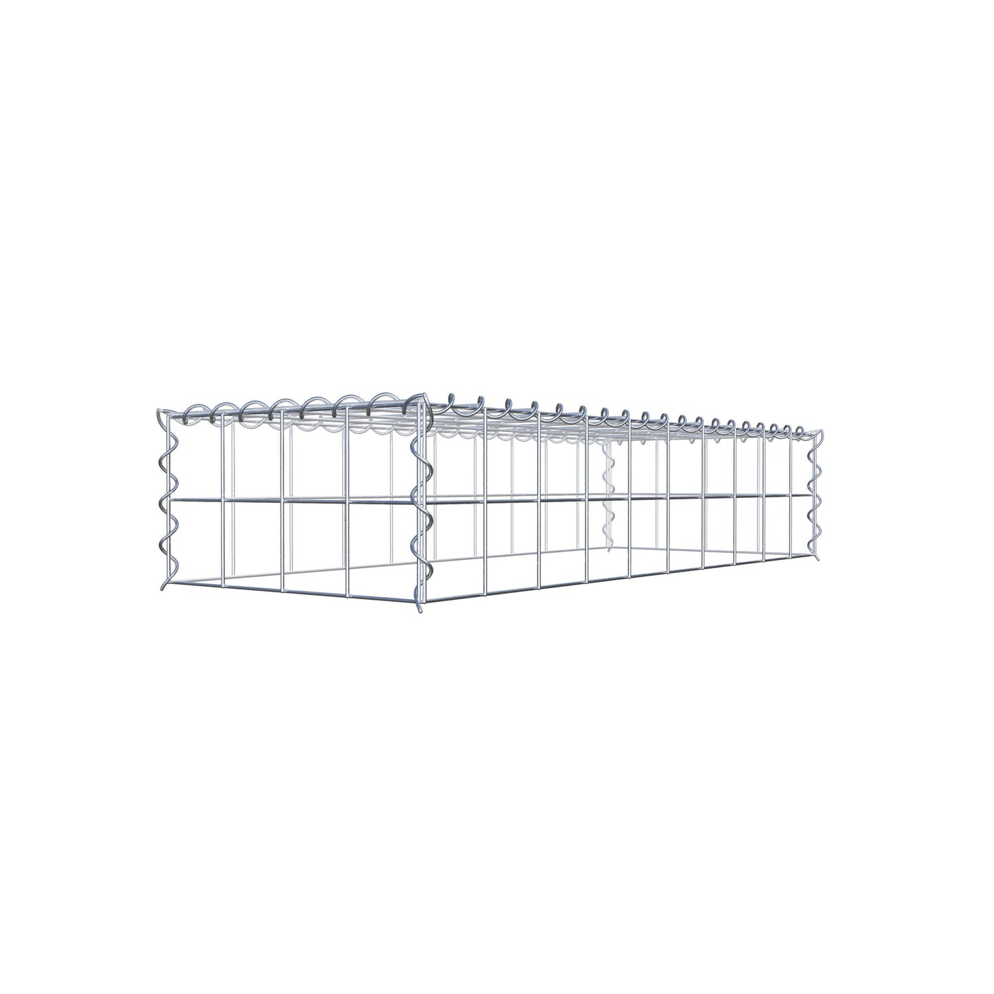 Gabion rapporté type 3 100 cm x 20 cm x 40 cm (L x H x P), mailles 10 cm x 10 cm, spirale