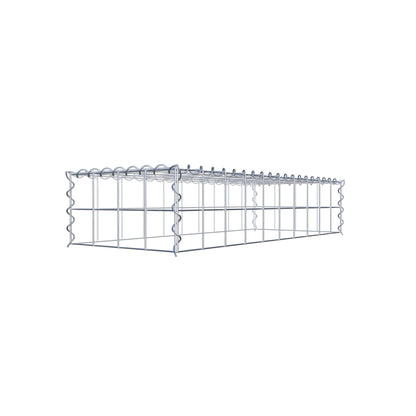 Gabion rapporté type 3 100 cm x 20 cm x 40 cm (L x H x P), mailles 10 cm x 10 cm, spirale