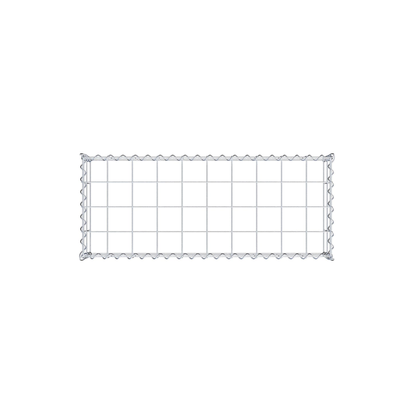 Gabion rapporté type 3 100 cm x 20 cm x 40 cm (L x H x P), mailles 10 cm x 10 cm, spirale