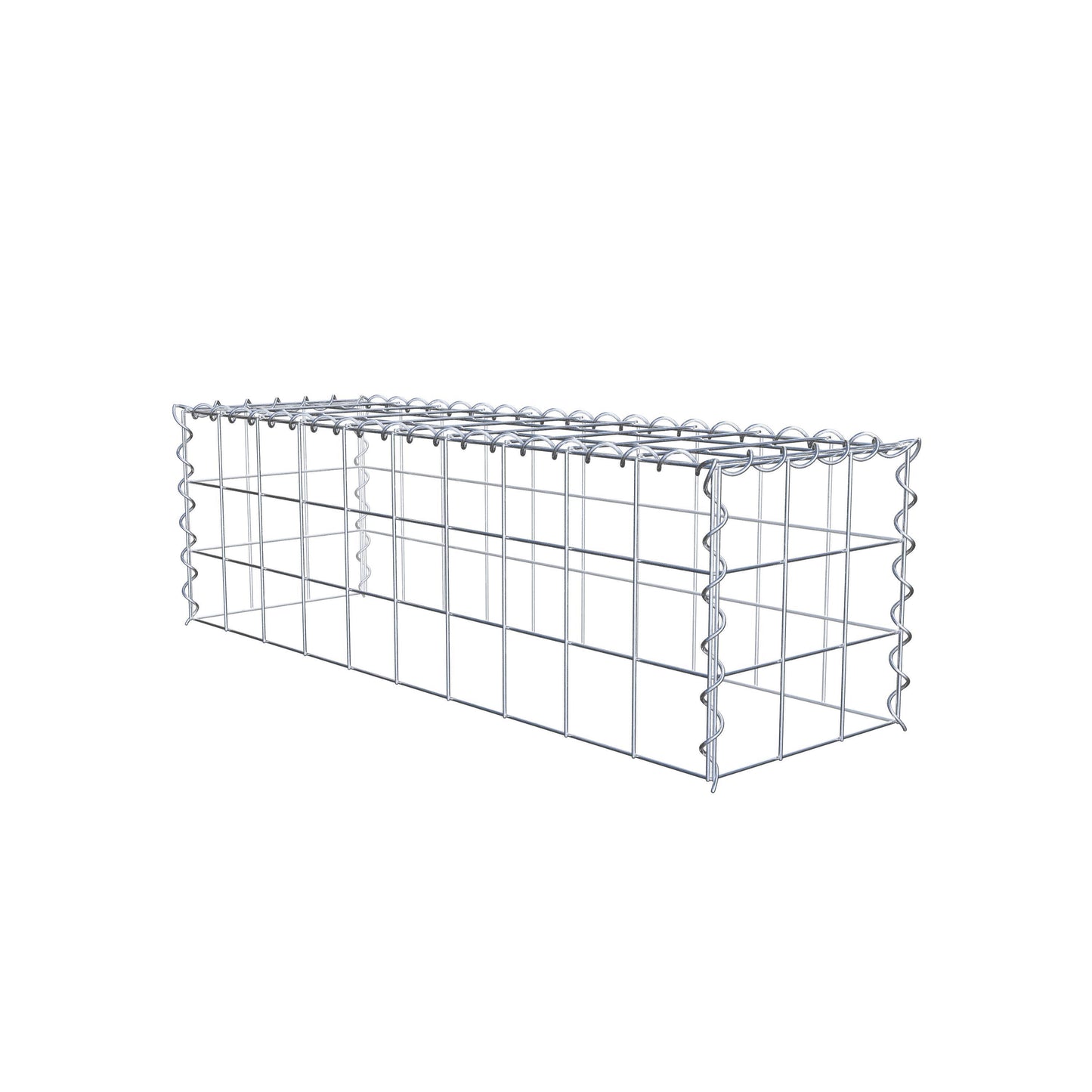 Gabion rapporté type 3 100 cm x 30 cm x 30 cm (L x H x P), mailles 10 cm x 10 cm, spirale