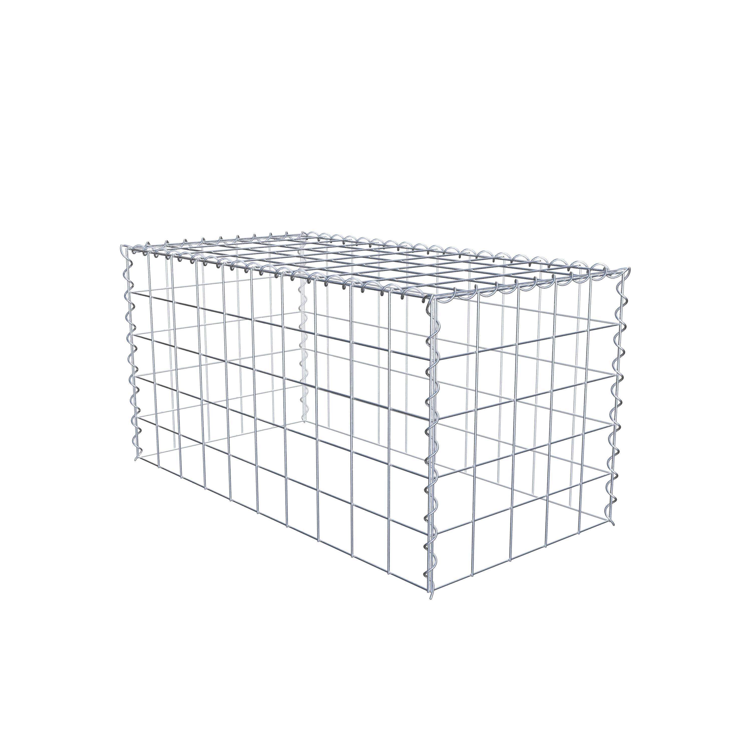 Gabião tipo 3 100 cm x 50 cm x 50 cm (C x A x P), malhagem 10 cm x 10 cm, espiral