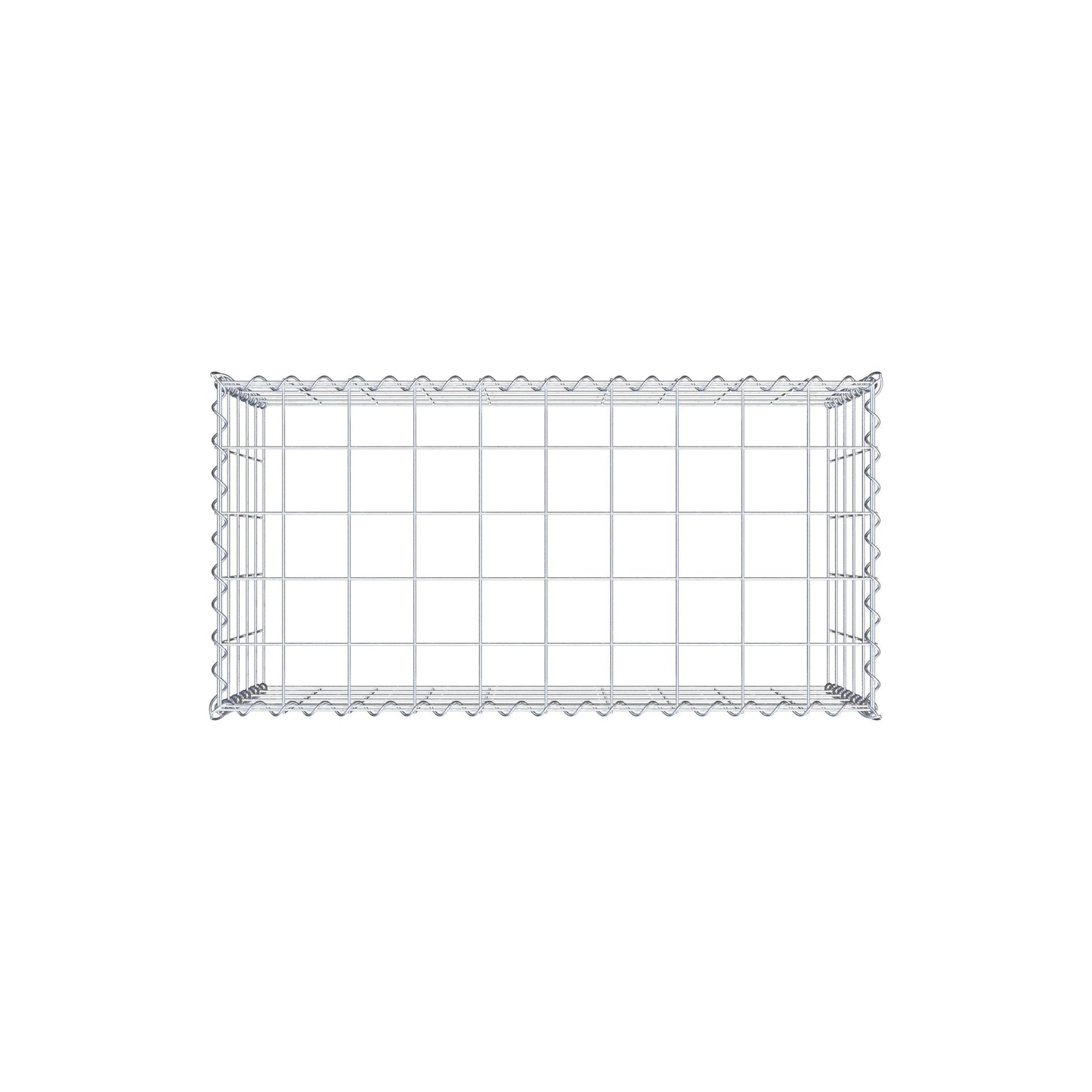 Opvokset gabion type 3 100 cm x 50 cm x 50 cm (L x H x D), maskestørrelse 10 cm x 10 cm, spiral