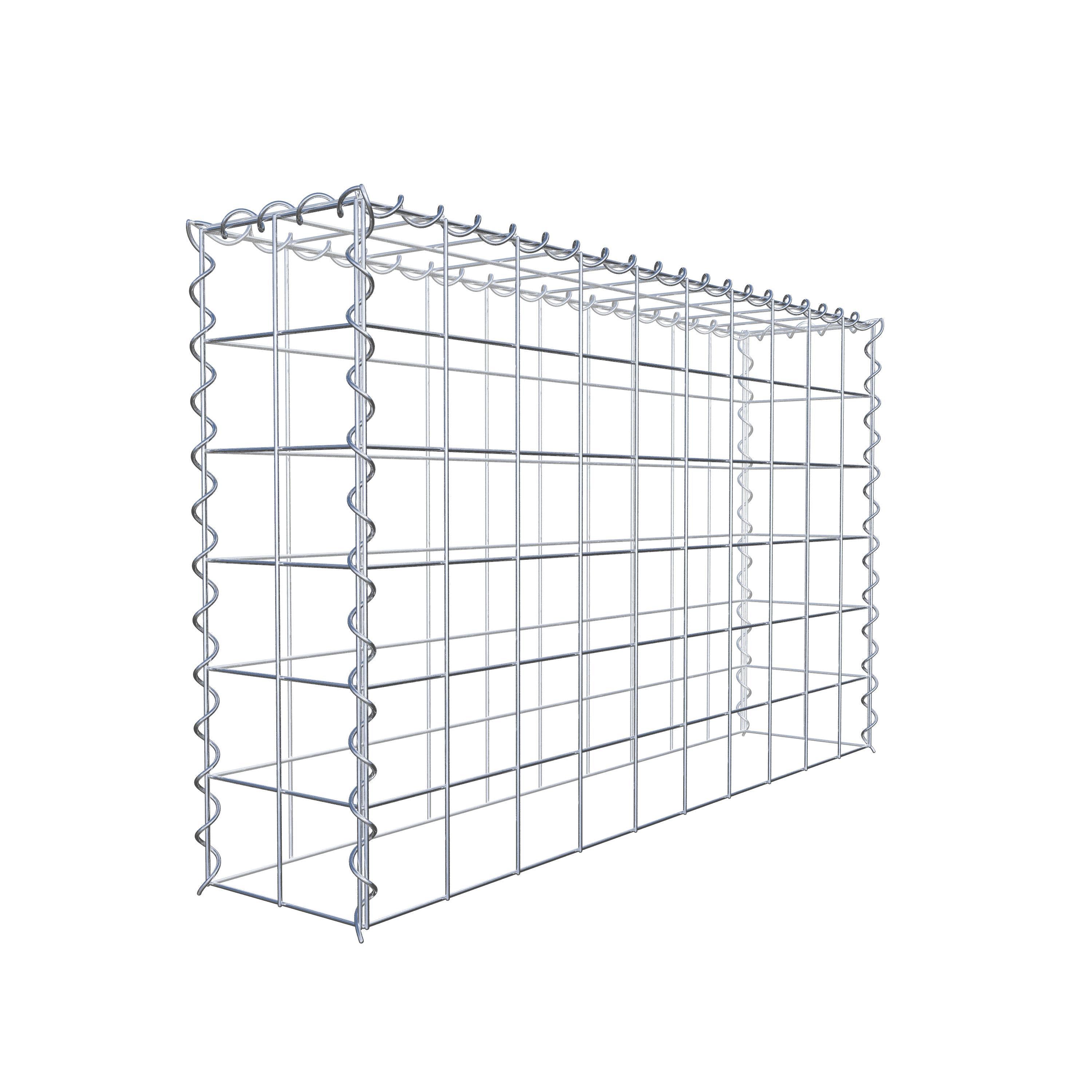 Gabião Tipo 3 100 cm x 60 cm x 20 cm (C x A x P), malhagem 10 cm x 10 cm, espiral