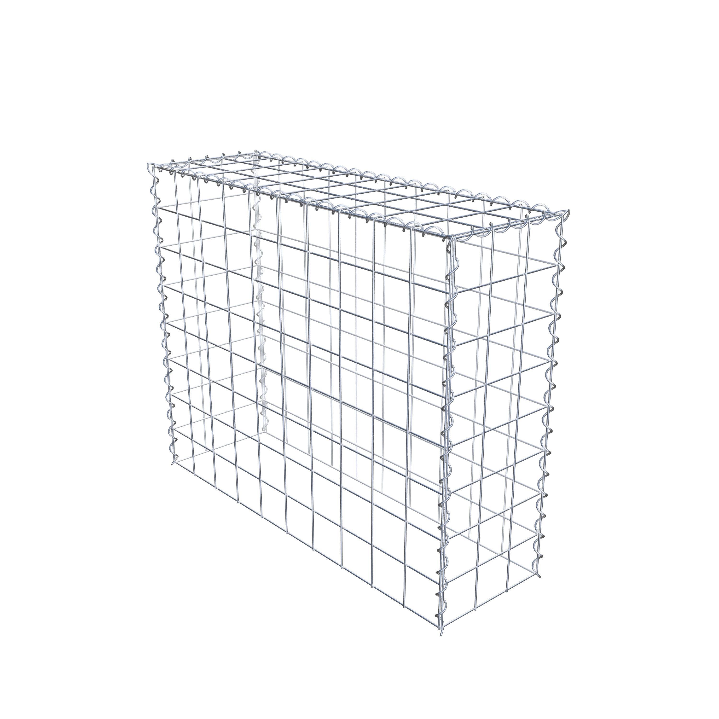 Gabião tipo 3 100 cm x 80 cm x 30 cm (C x A x P), malhagem 10 cm x 10 cm, espiral