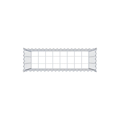 Grown-on gabion type 3 100 cm x 80 cm x 30 cm (L x H x D), mesh size 10 cm x 10 cm, spiral