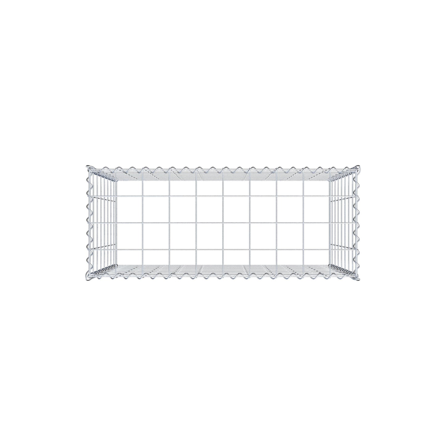 Opvokset gabion type 3 100 cm x 80 cm x 40 cm (L x H x D), maskestørrelse 10 cm x 10 cm, spiral