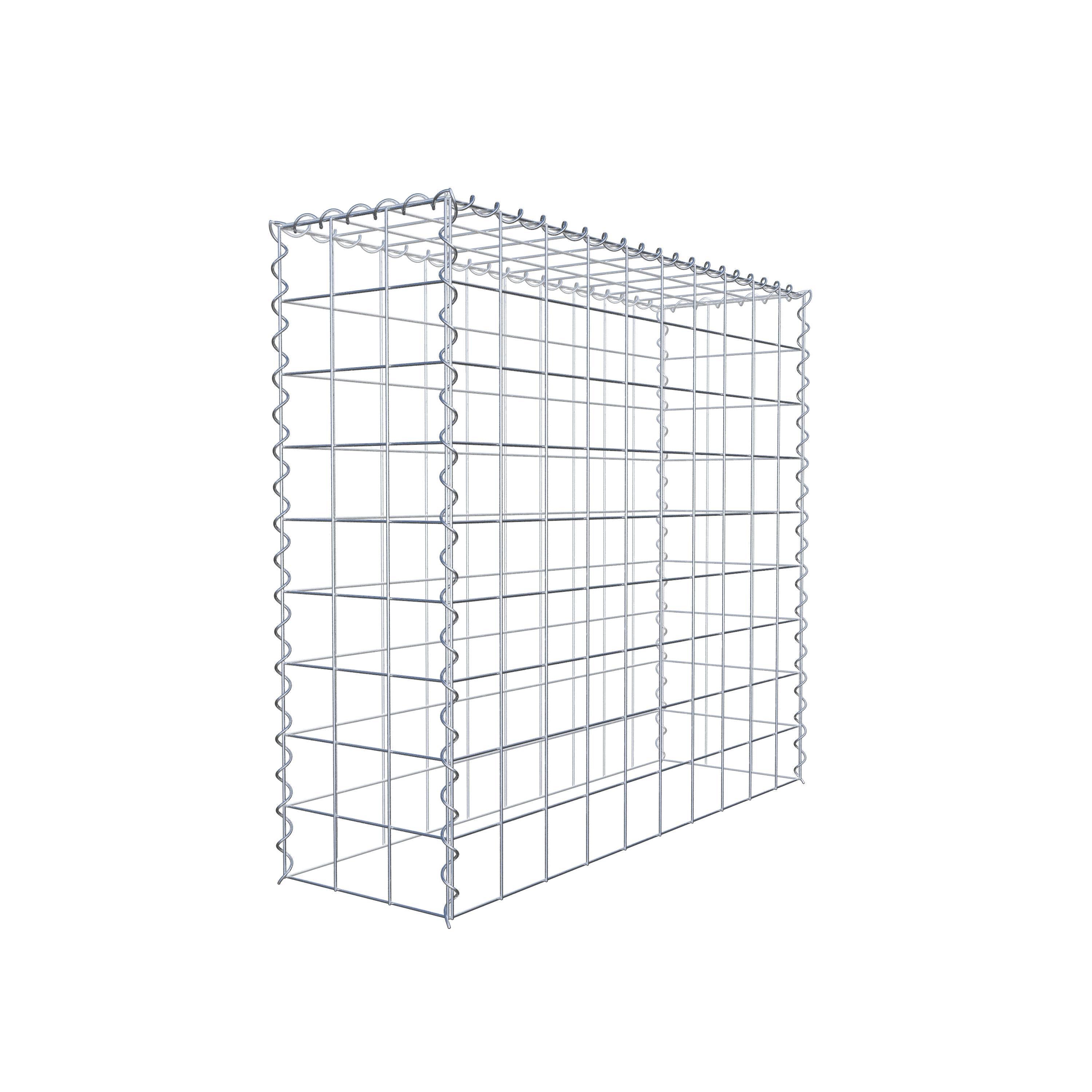 Gabião Tipo 3 100 cm x 90 cm x 30 cm (C x A x P), malhagem 10 cm x 10 cm, espiral