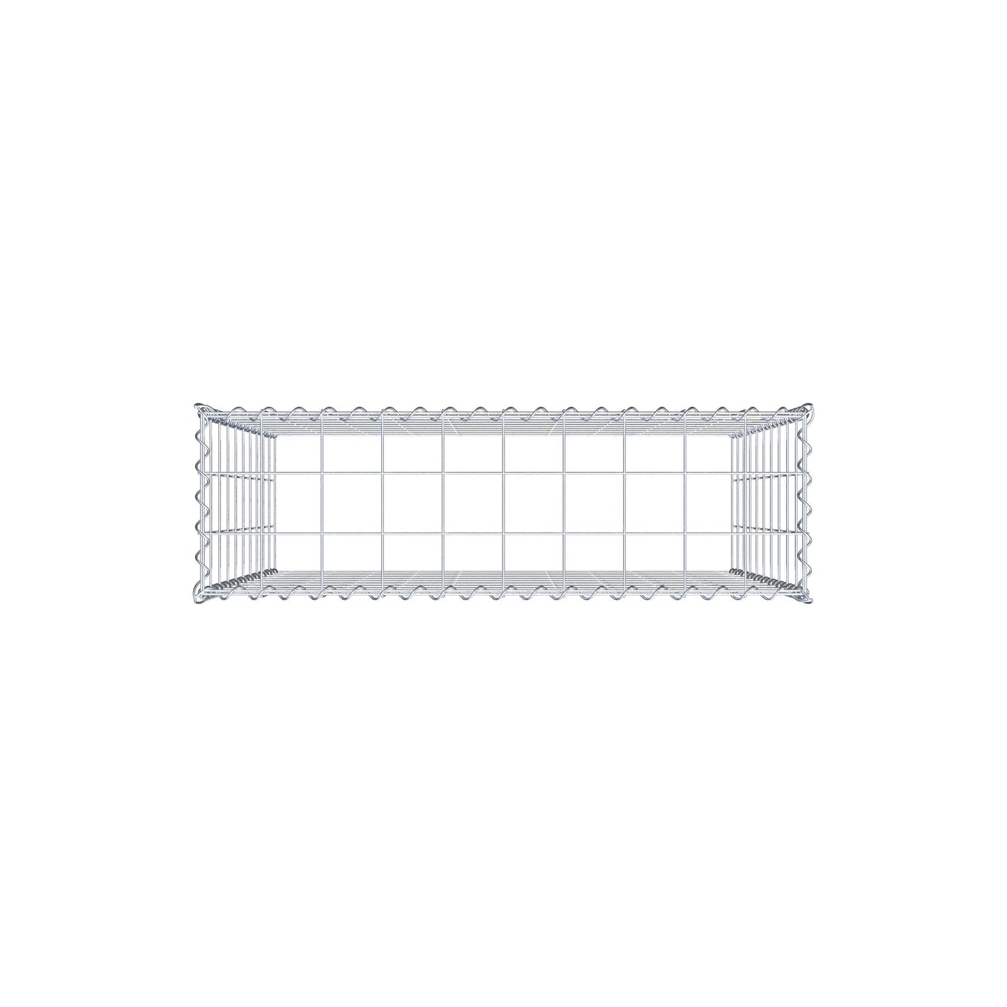 Opvokset gabion type 3 100 cm x 100 cm x 30 cm (L x H x D), maskestørrelse 10 cm x 10 cm, spiral