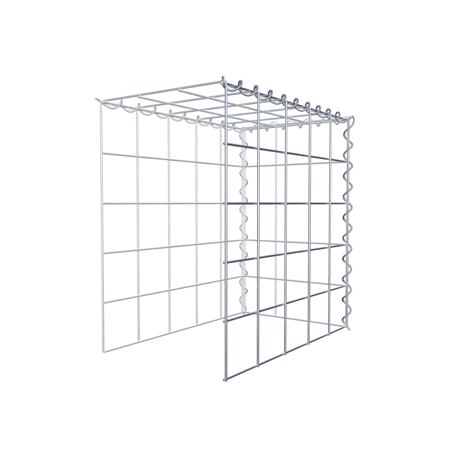 Gabion rapporté type 4 50 cm x 50 cm x 30 cm (L x H x P), mailles 10 cm x 10 cm, spirale