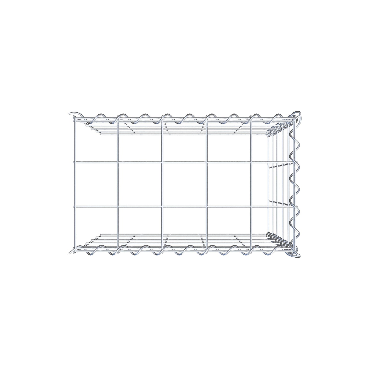 Gabion rapporté type 4 50 cm x 50 cm x 30 cm (L x H x P), mailles 10 cm x 10 cm, spirale