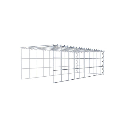 Opvokset gabion type 4 100 cm x 30 cm x 40 cm (L x H x D), maskestørrelse 10 cm x 10 cm, spiral