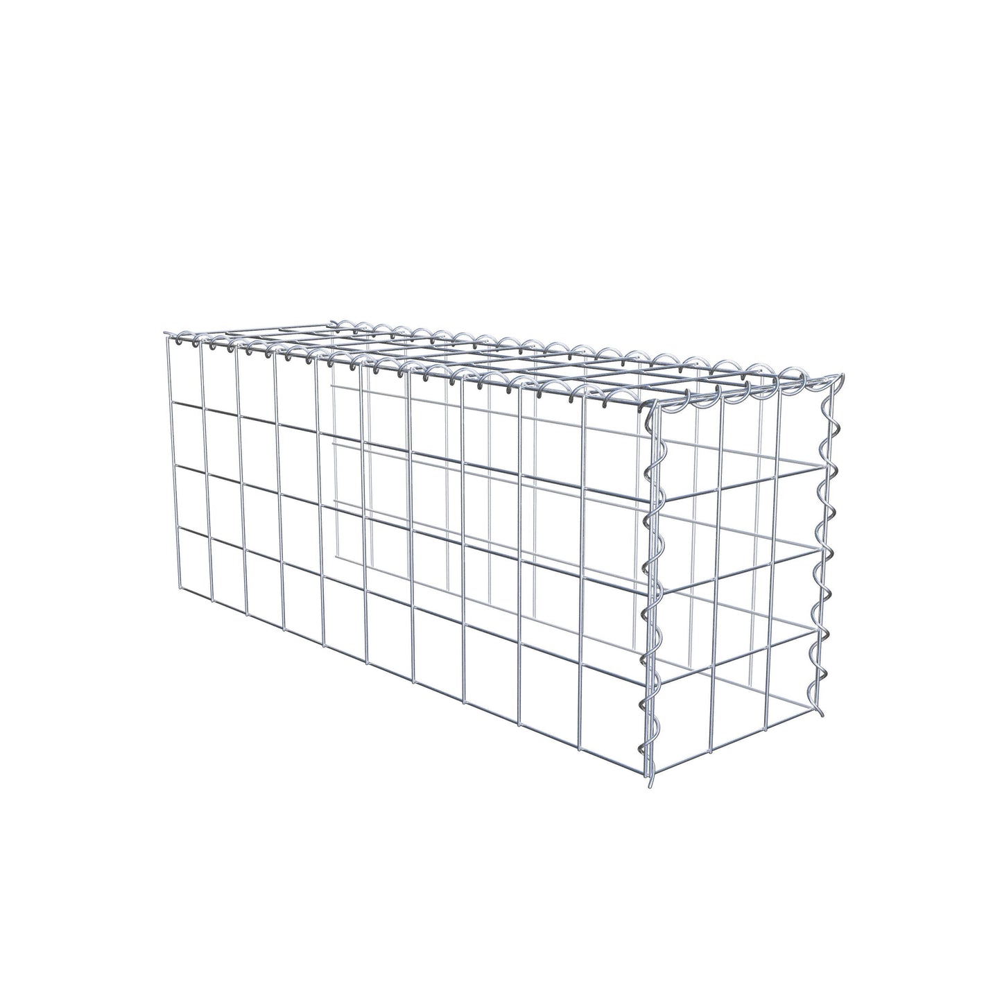 Gabion rapporté type 4 100 cm x 40 cm x 30 cm (L x H x P), mailles 10 cm x 10 cm, spirale