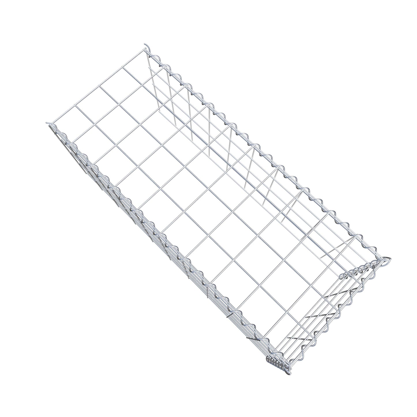 Gabion rapporté type 4 100 cm x 40 cm x 40 cm (L x H x P), mailles 10 cm x 10 cm, spirale